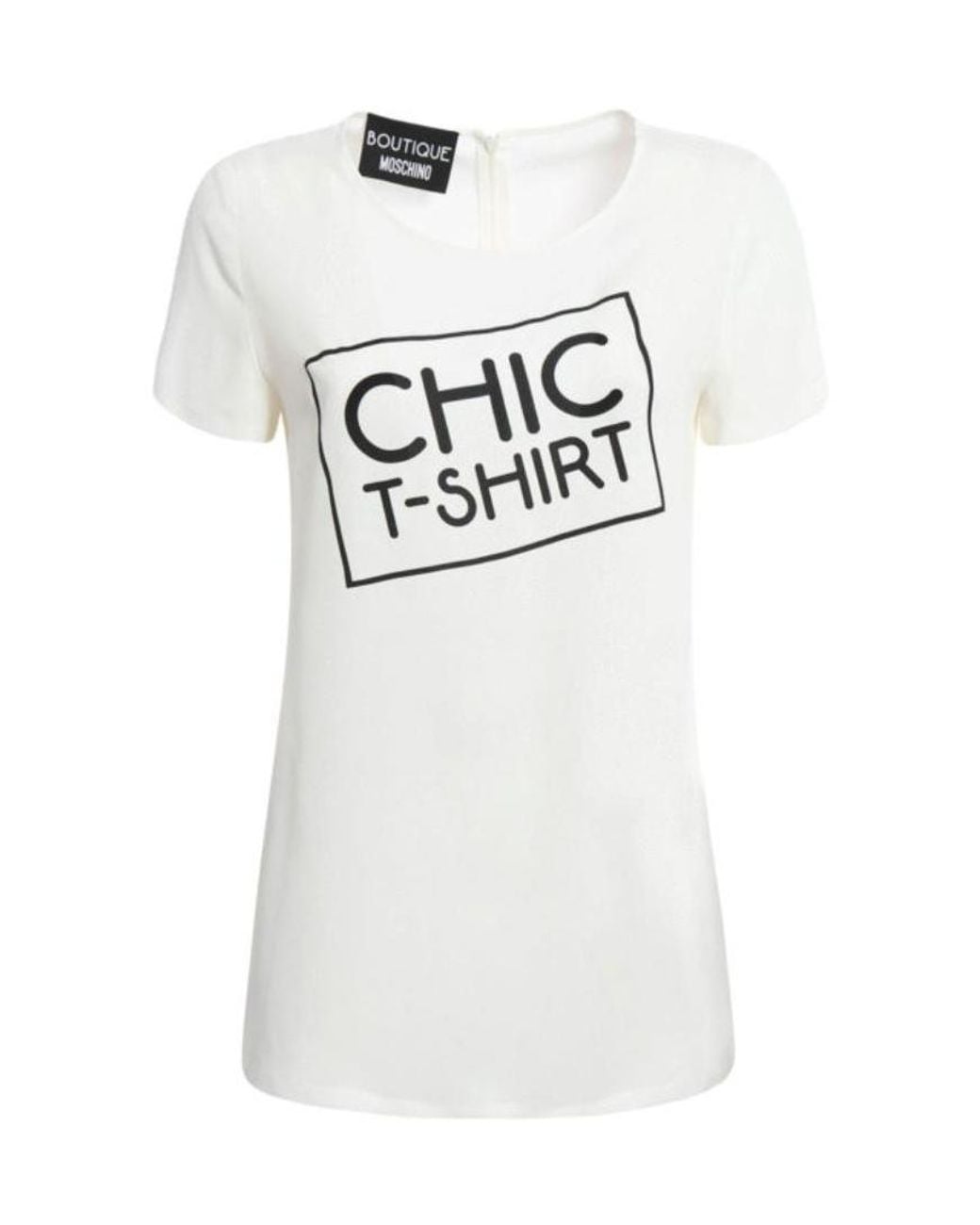 Moschino White Logo Printed Pattern T-Shirt