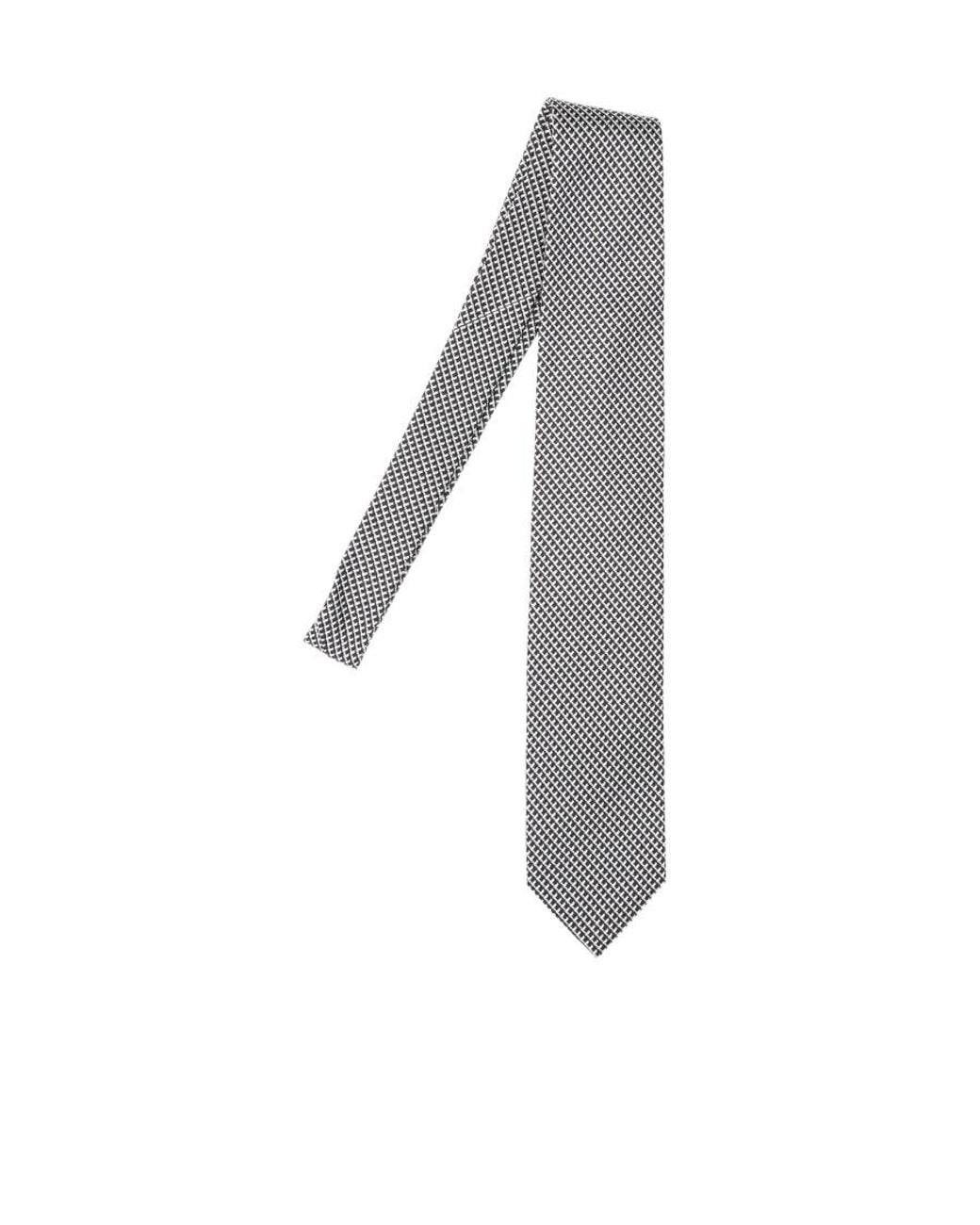 Tom Ford White Patterned-Jacquard Pointed-Tip Tie for men
