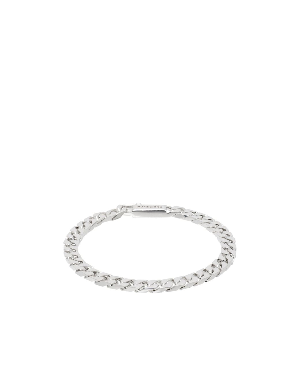NUMBERING White Cuban Chain Bracelet for men