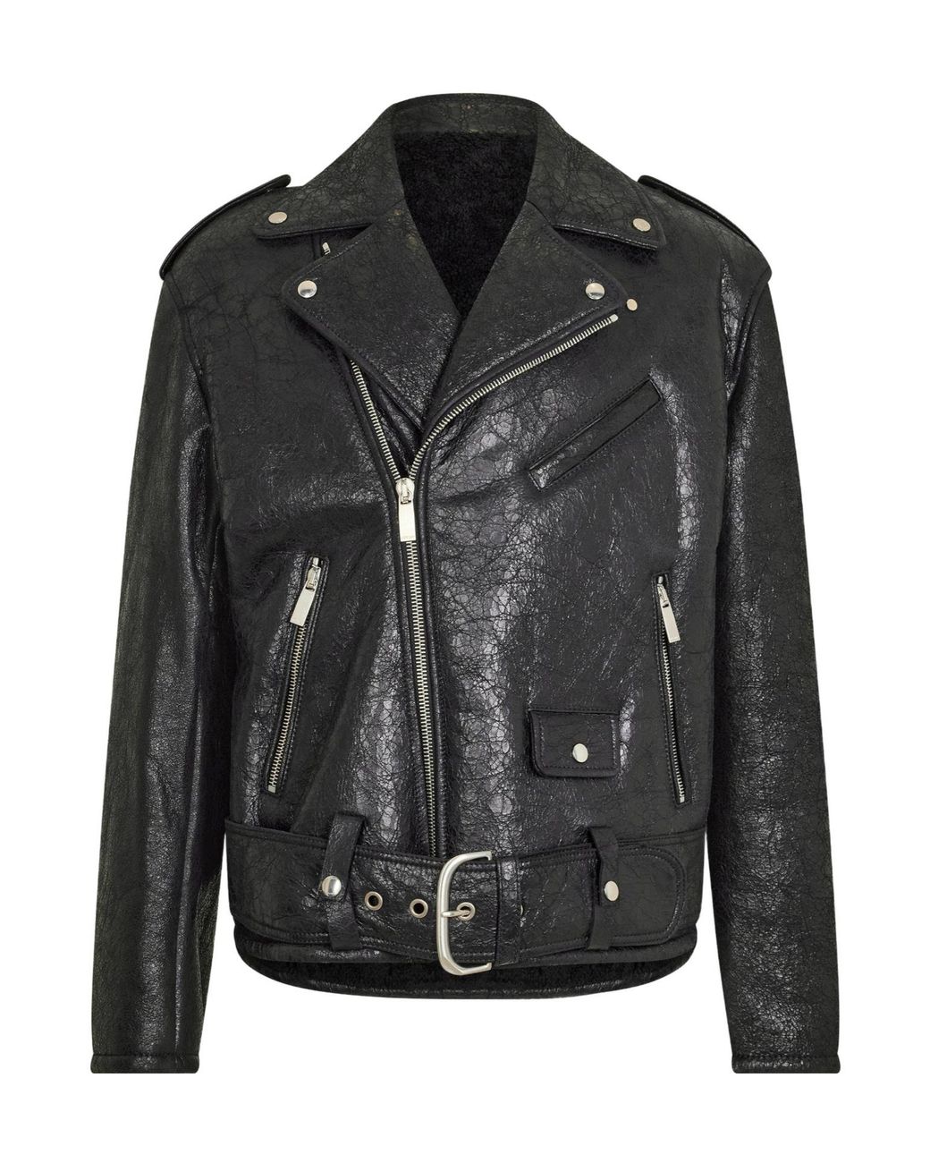 Off-White c/o Virgil Abloh Black Lethr Biker Jkt Sn99 for men