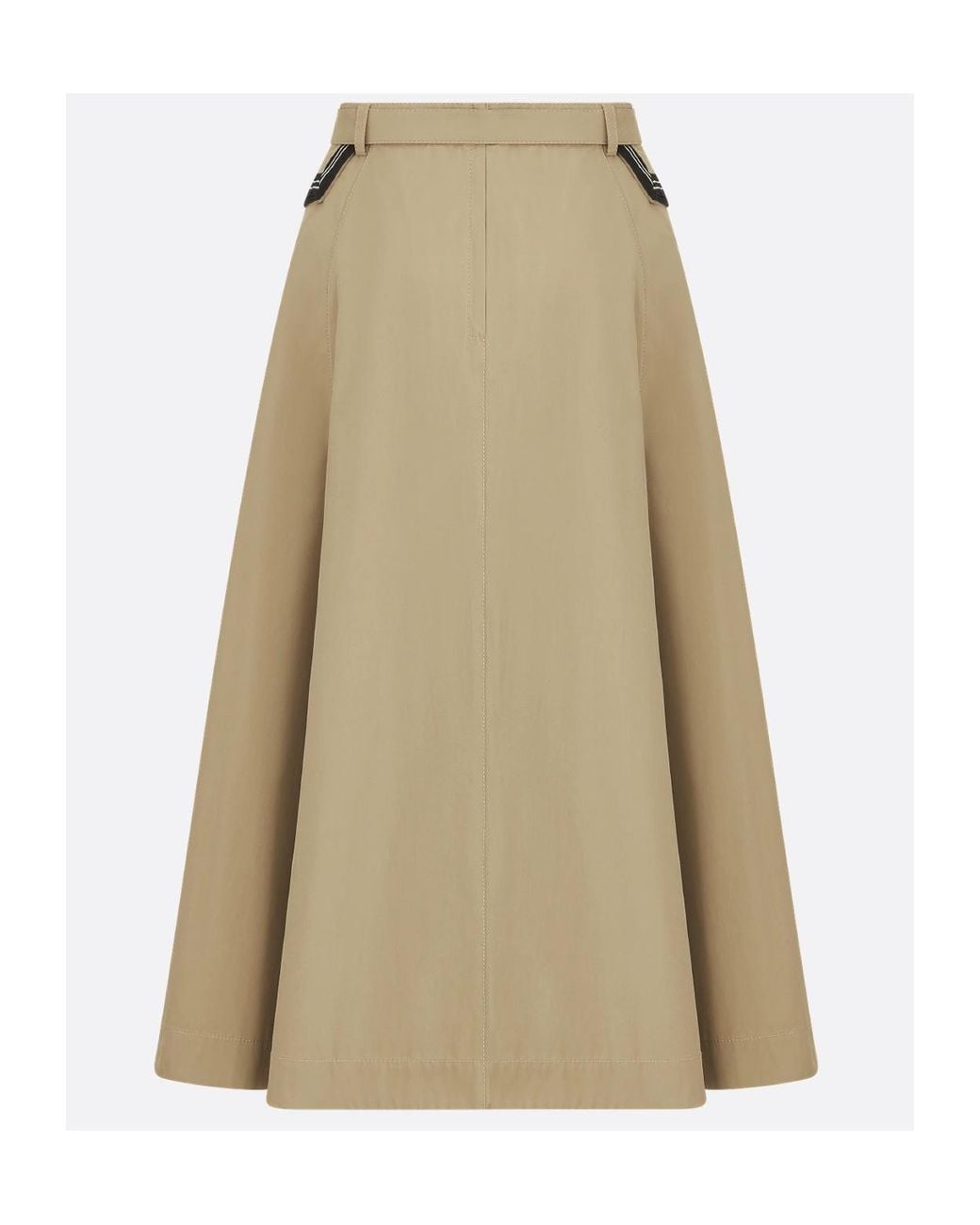 Dior Natural Mid-Length Flared Skirt