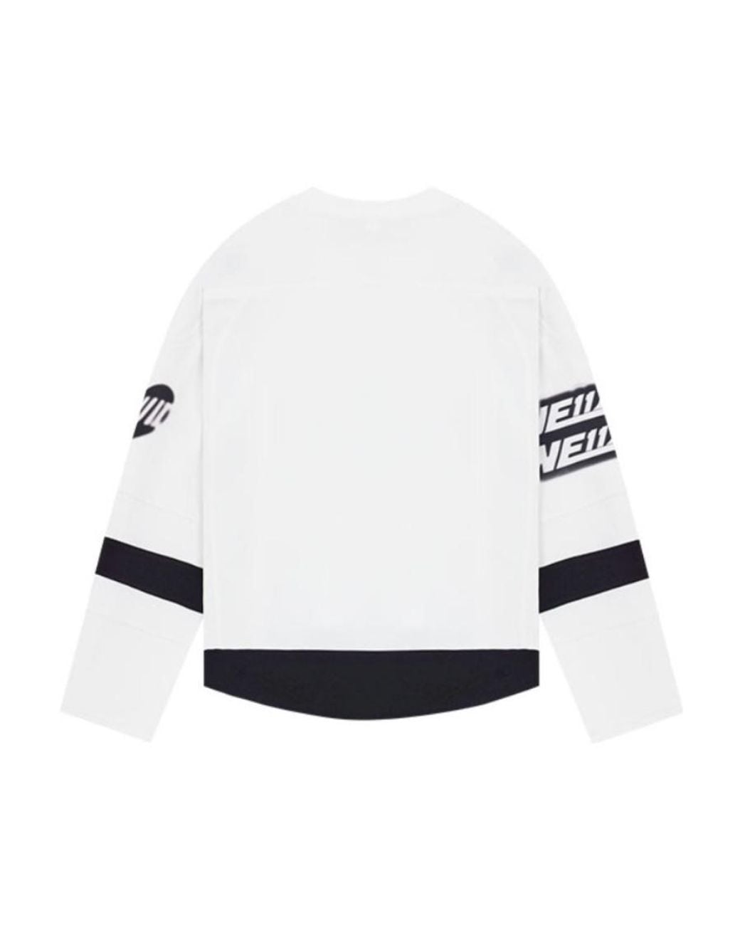 we11done White T-Shirt With Round Neck And Long Sleeves for men