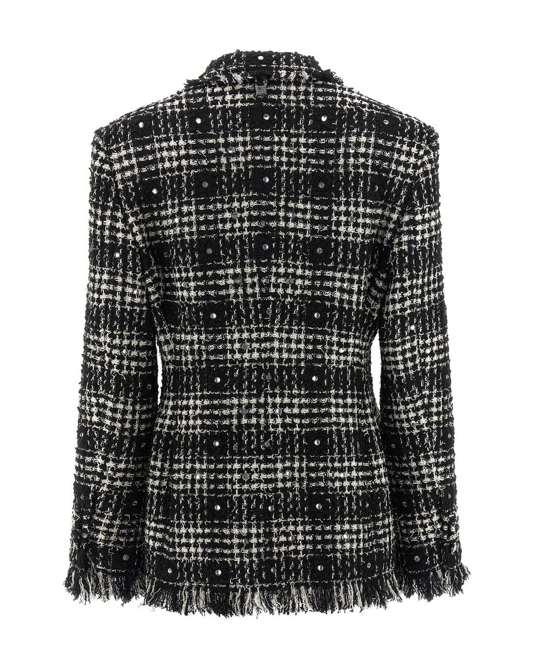 GIUSEPPE DI MORABITO Black Rhinestone Tweed Jacket