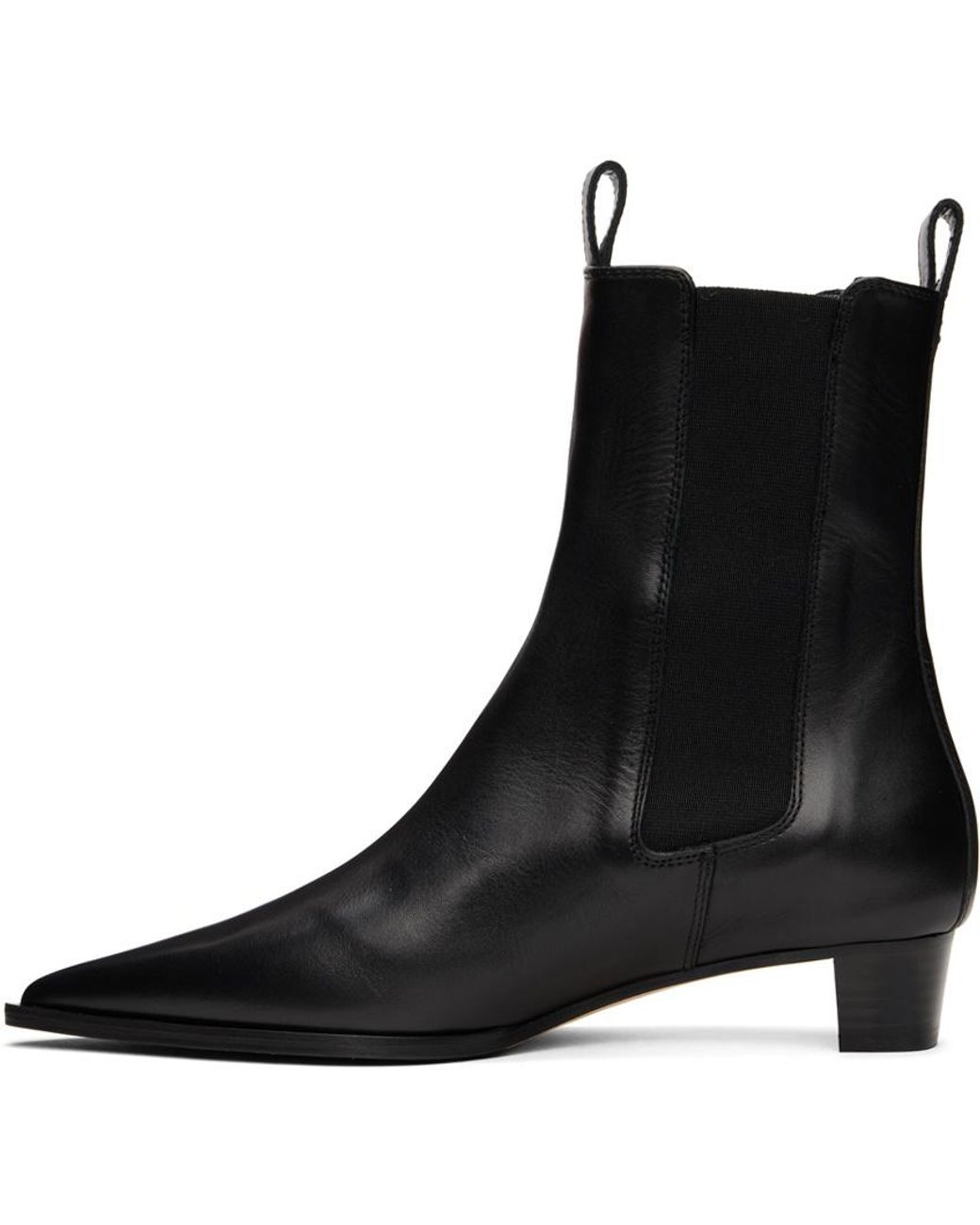 Aeyde Black Kiki Pointed Chelsea Boots