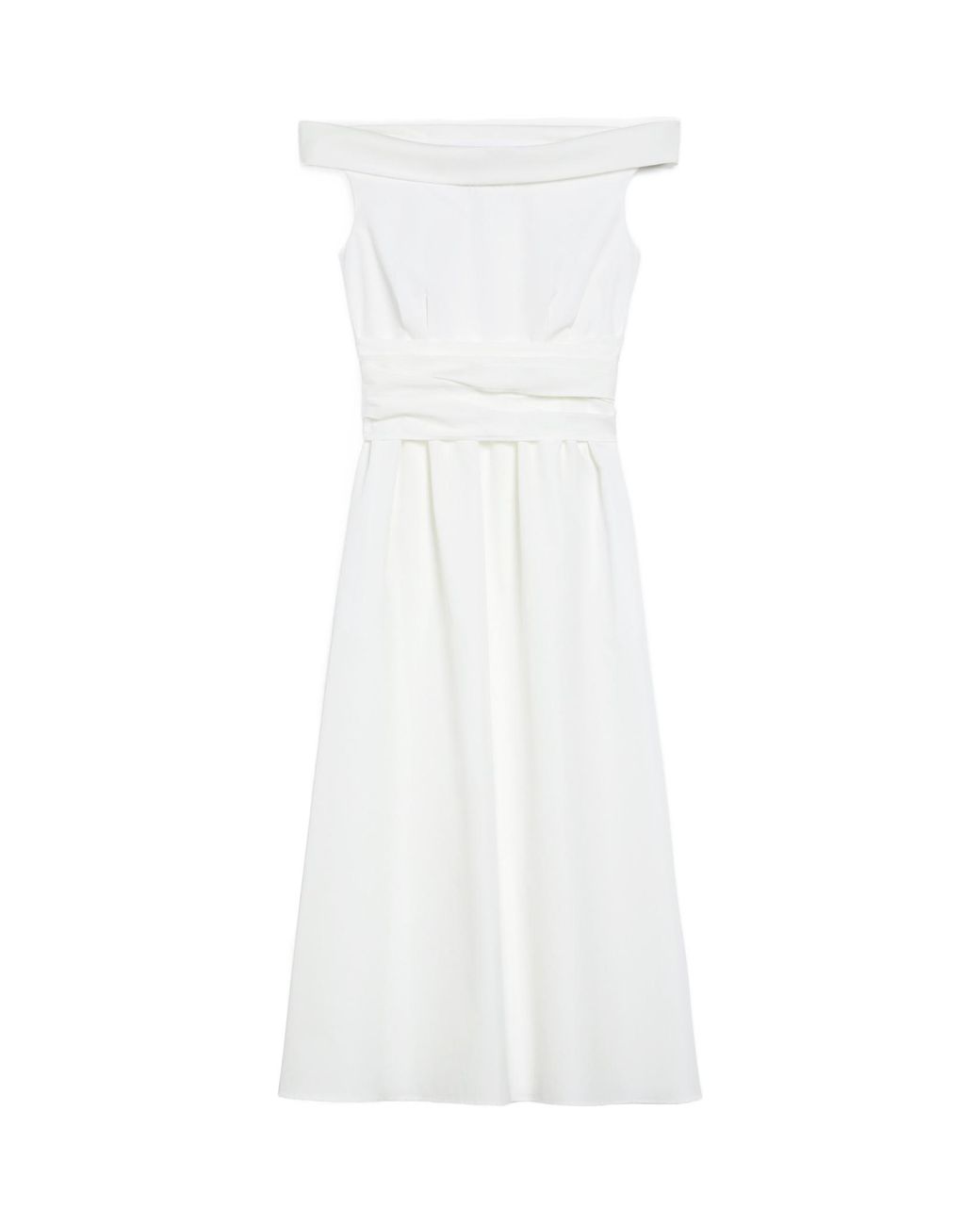 Weekend by Maxmara White Off-The-Shoulder Poplin Dress
