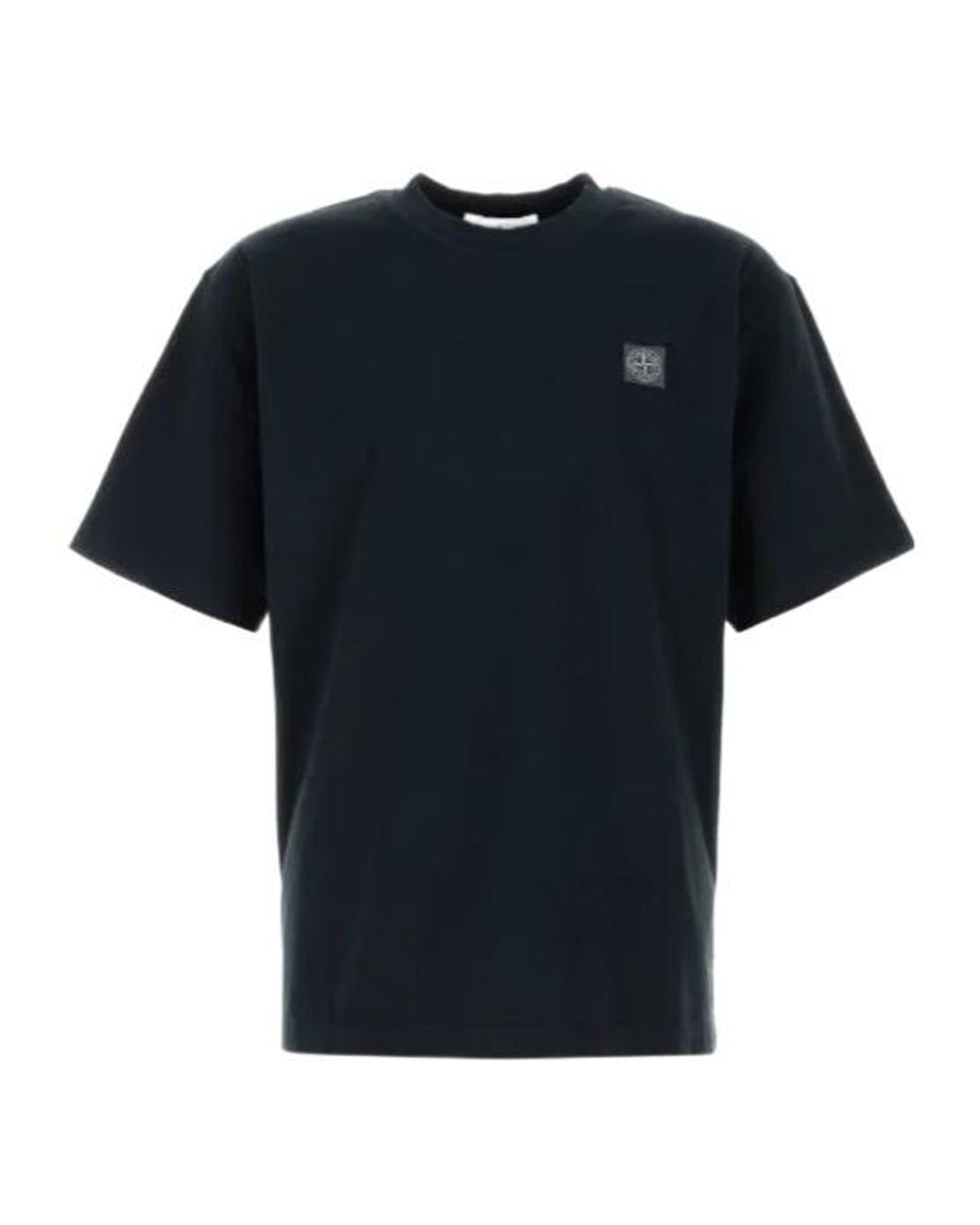 Stone Island Black Short Sleeve Crewneck T-Shirt for men