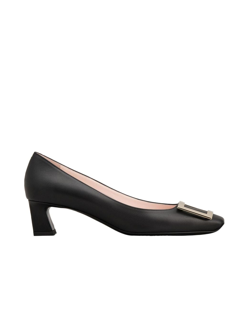 Roger Vivier Black Square Toe Pumps