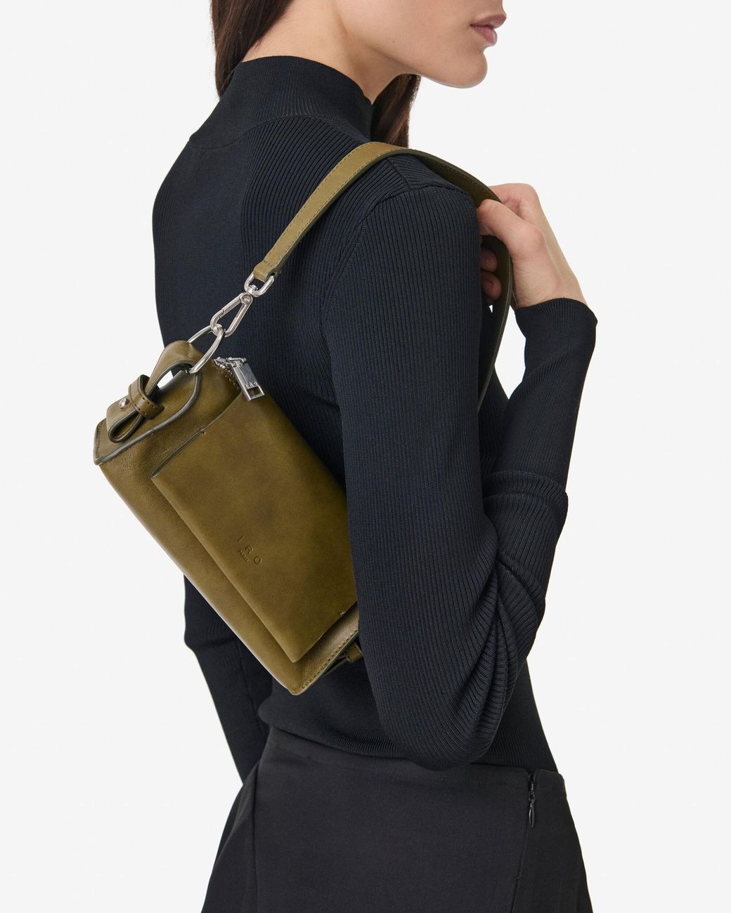 IRO Brown Mini Flap Shoulder Bag