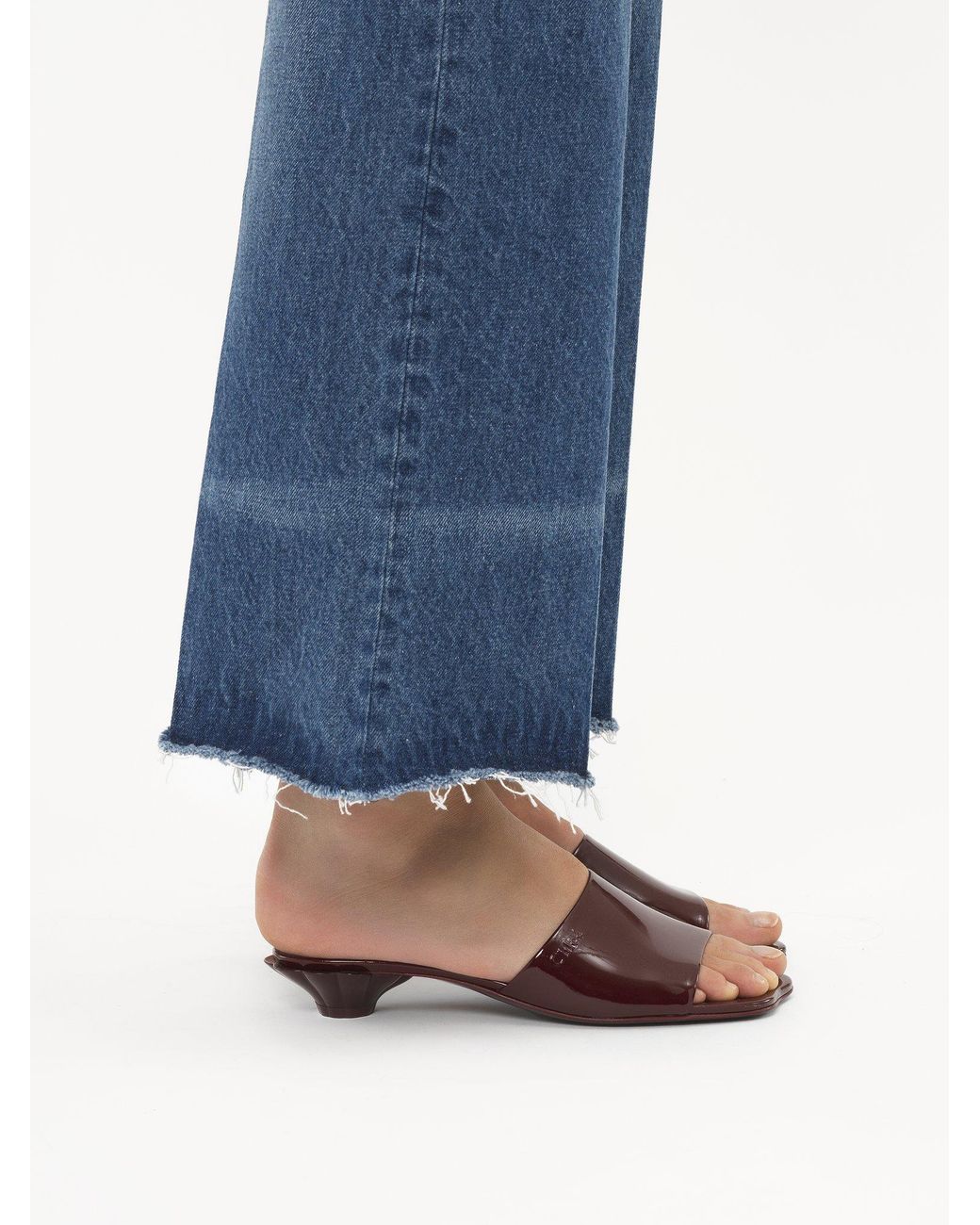 Chloé Purple Flower Mules