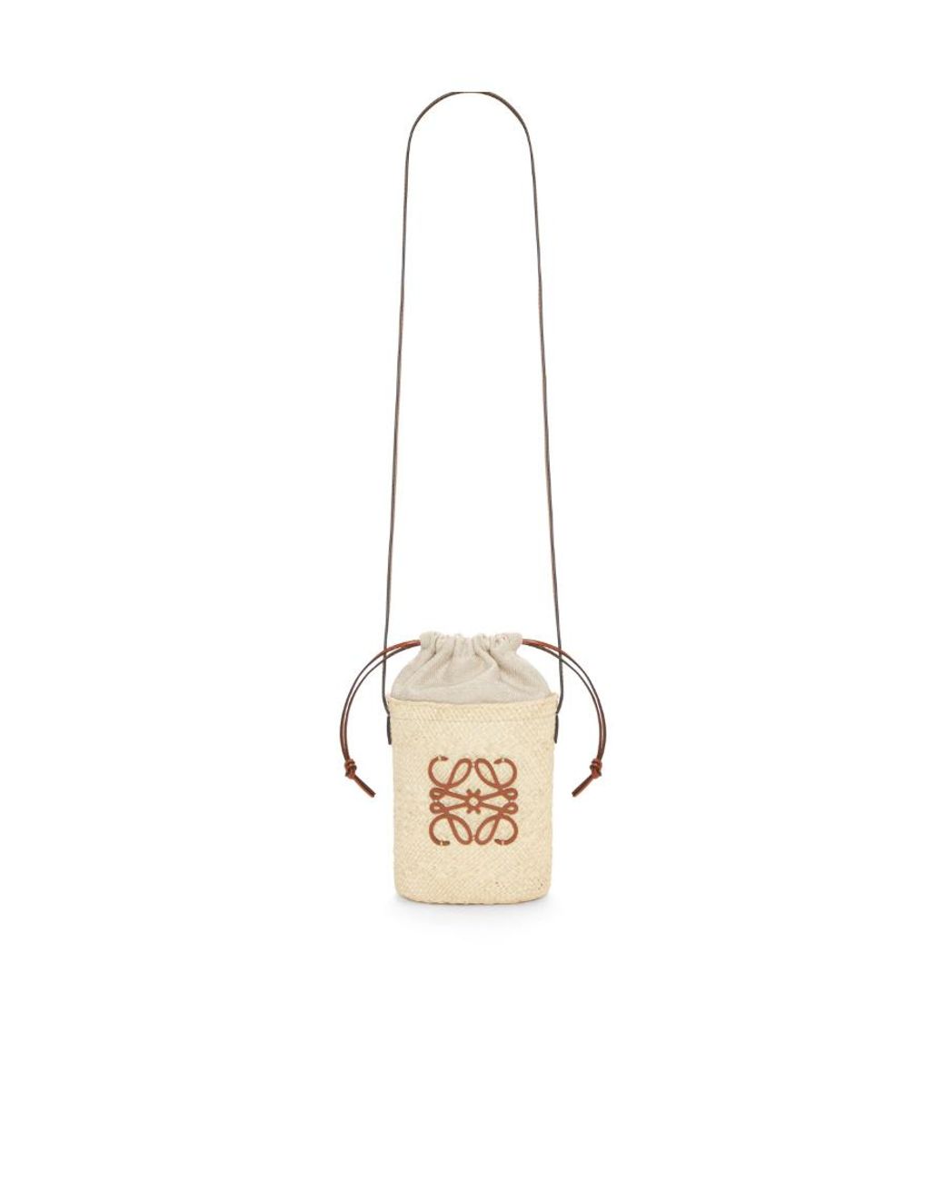 Loewe White Drawstring Bucket Bag