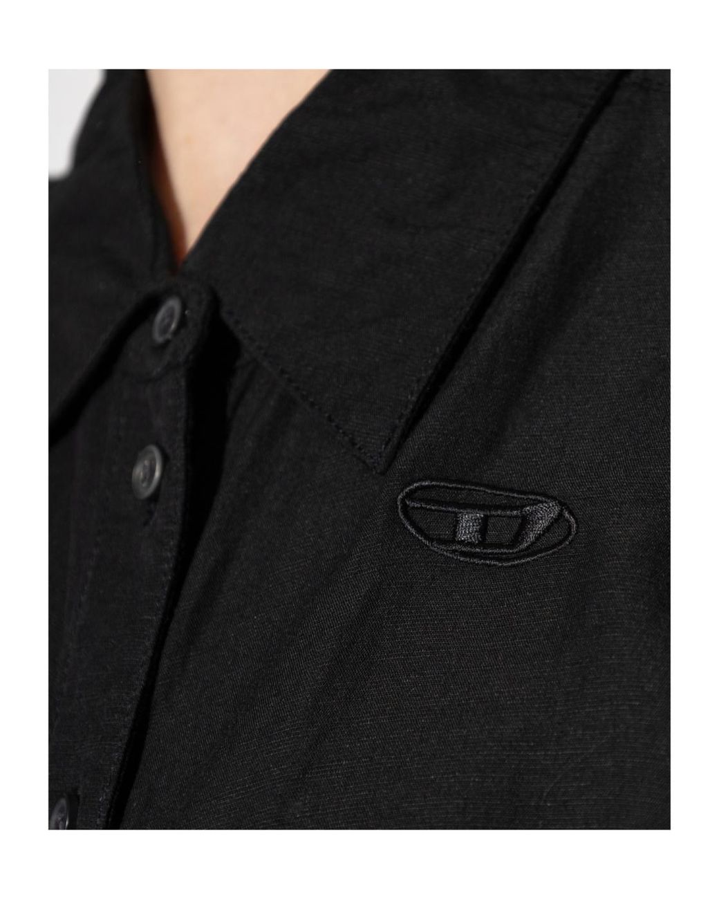 DIESEL Black Button-Tie Dress