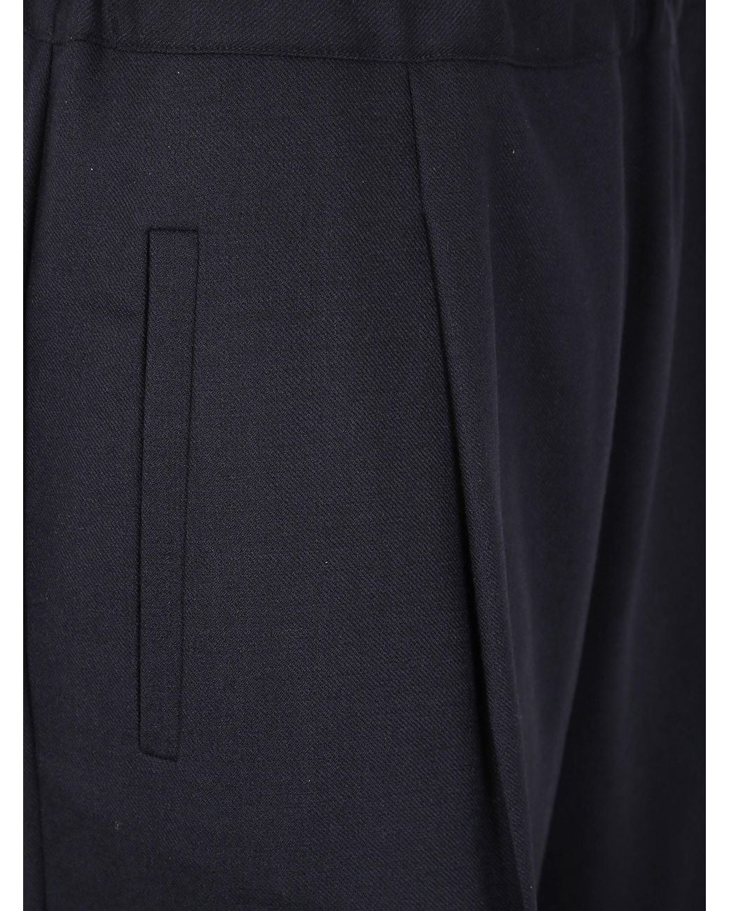 Semicouture Blue Pleat-Detail Trousers