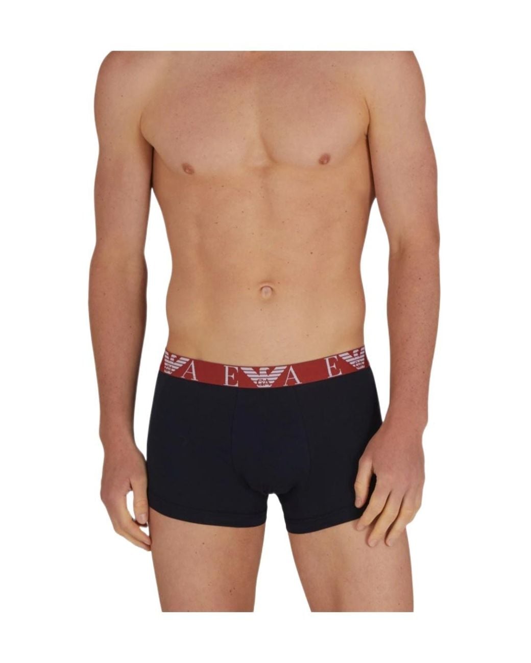 Emporio Armani Blue 3-Pack Logo Trunks for men