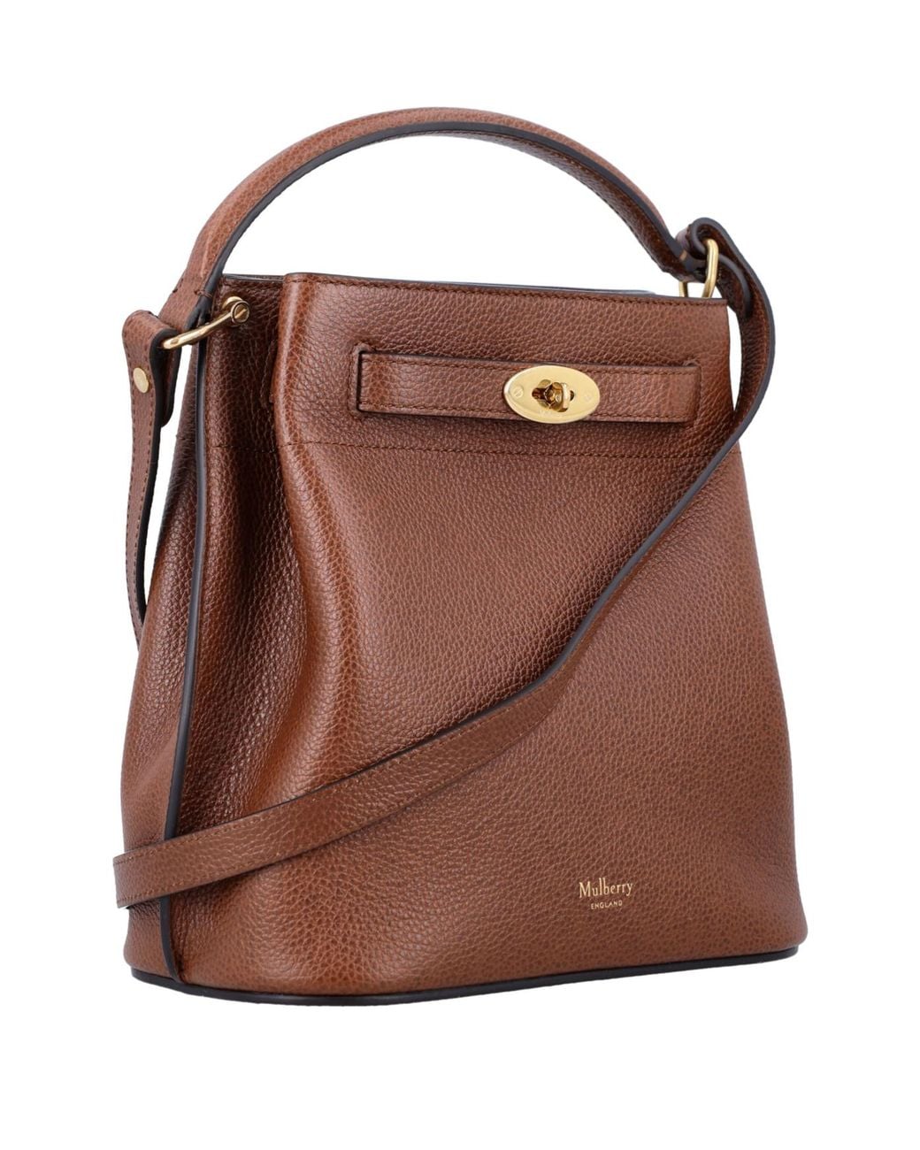 Mulberry Brown Islington Logo-Embossed Bucket Bag