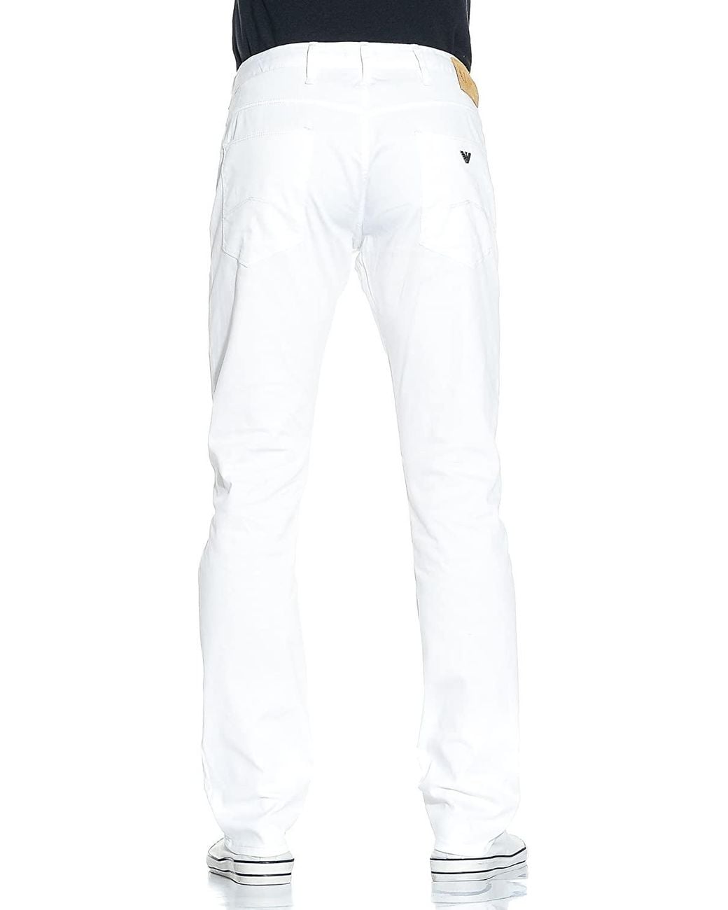 Armani Jeans White Logo Jeans for men