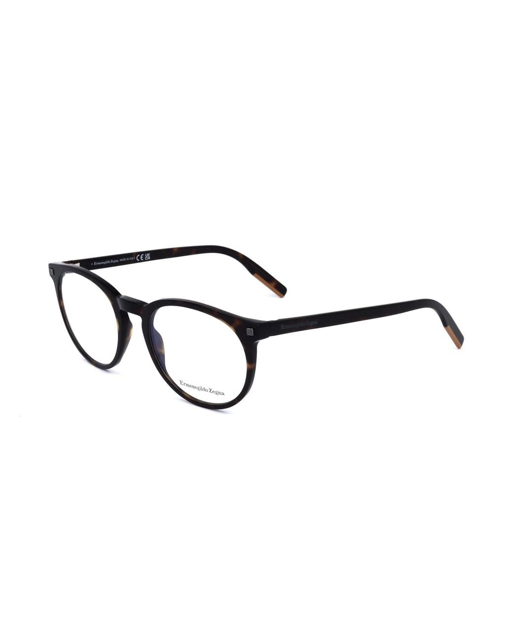 Zegna White Round Frame Glasses for men
