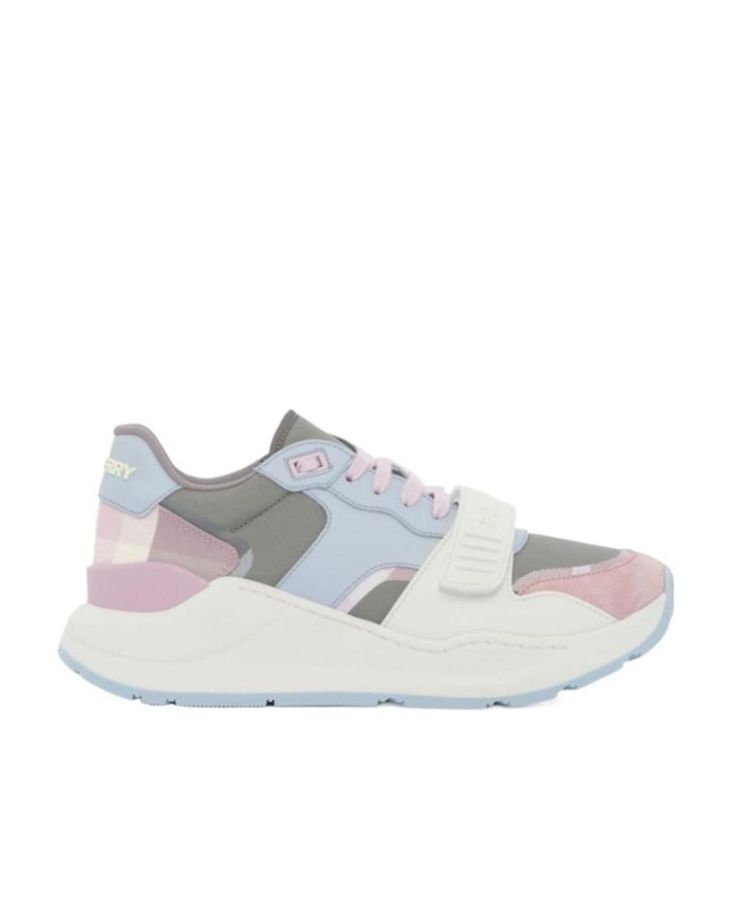 Burberry Gray Low-Top Panelled Sneakers