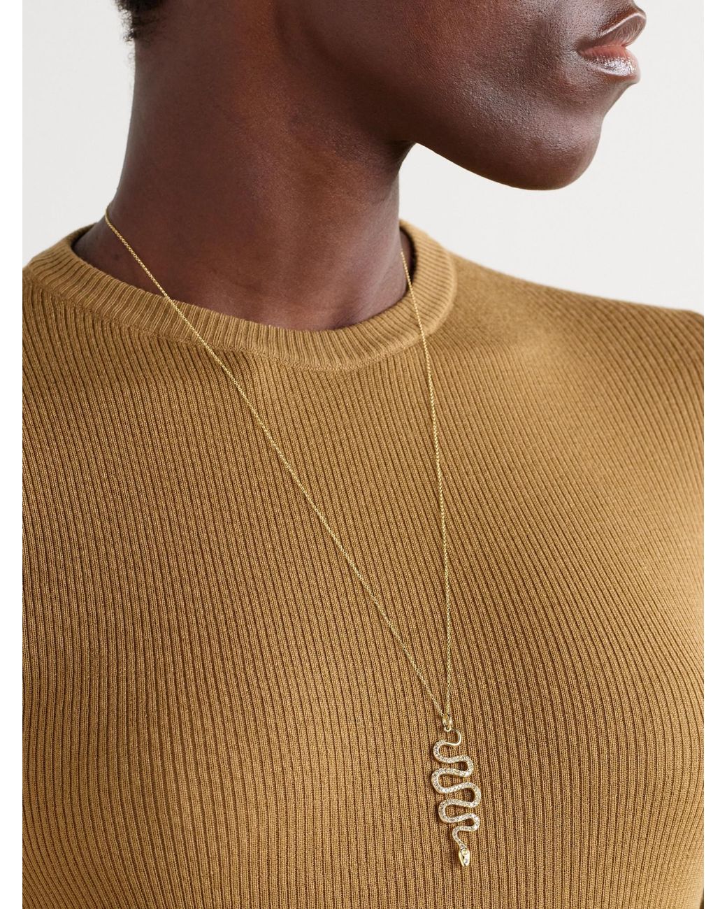 Ileana Makri White Mamba 18-Karat Diamond Necklace