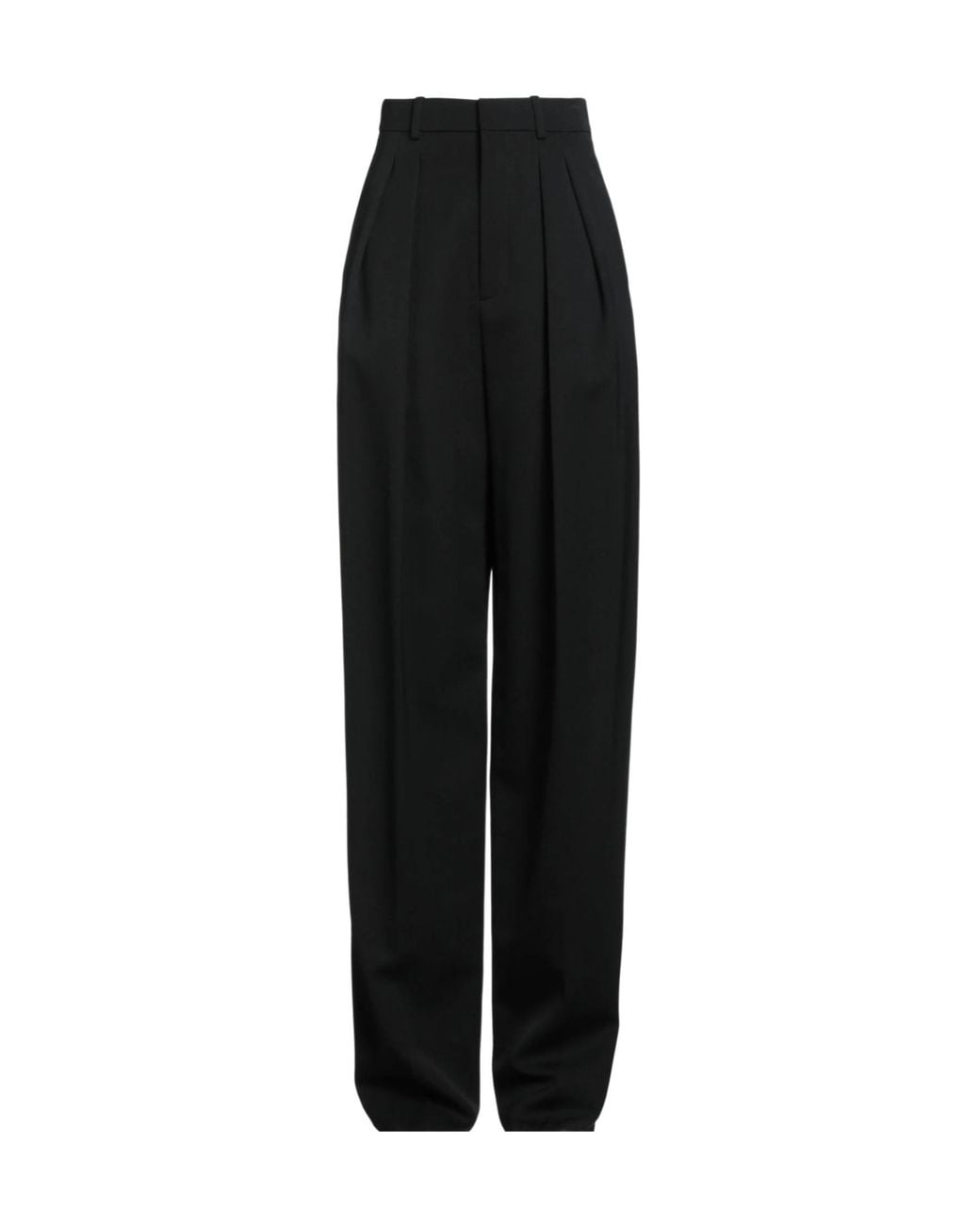 Saint Laurent Black Loose Wool Trousers
