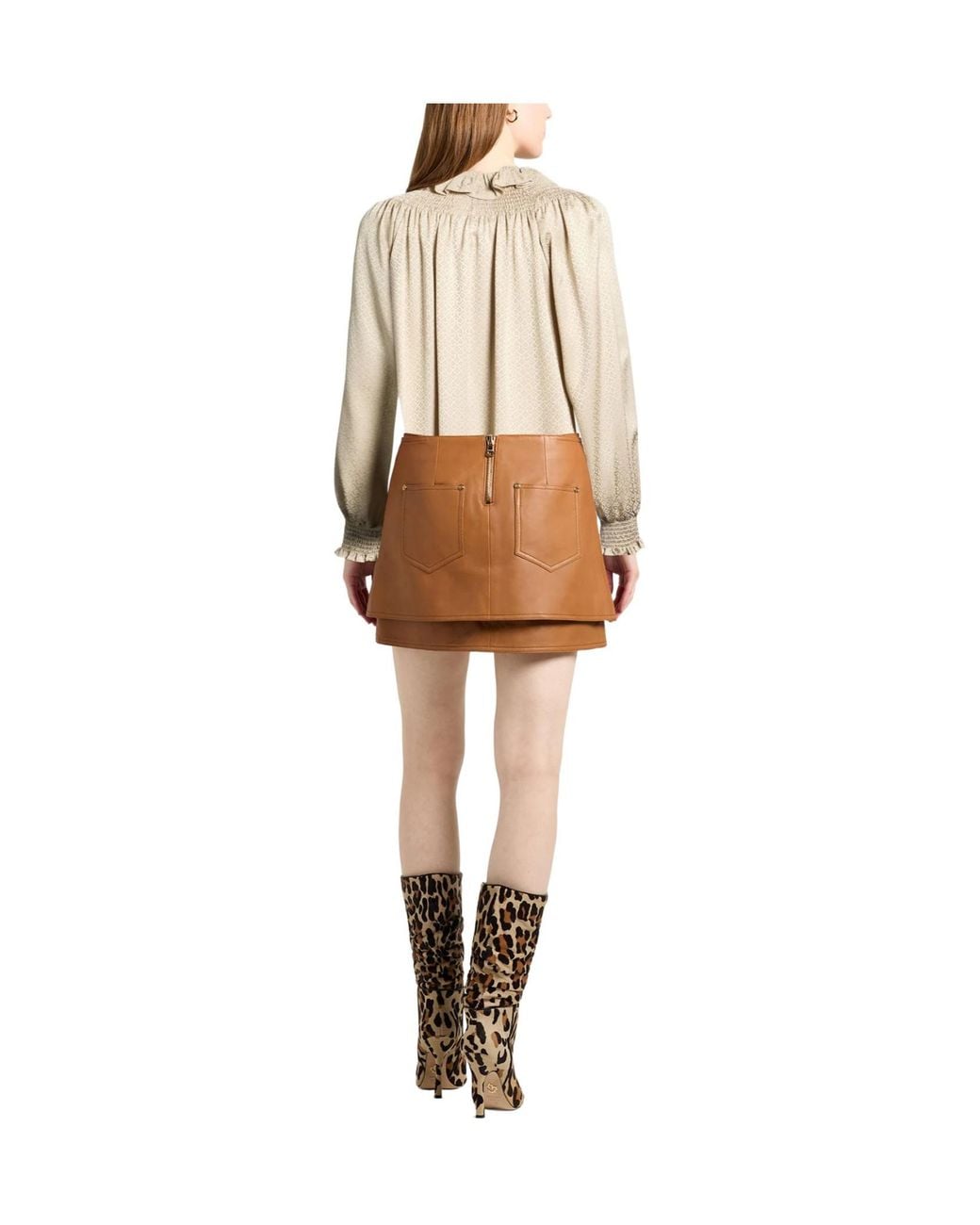 Burberry Natural Satin Blouse With Bow