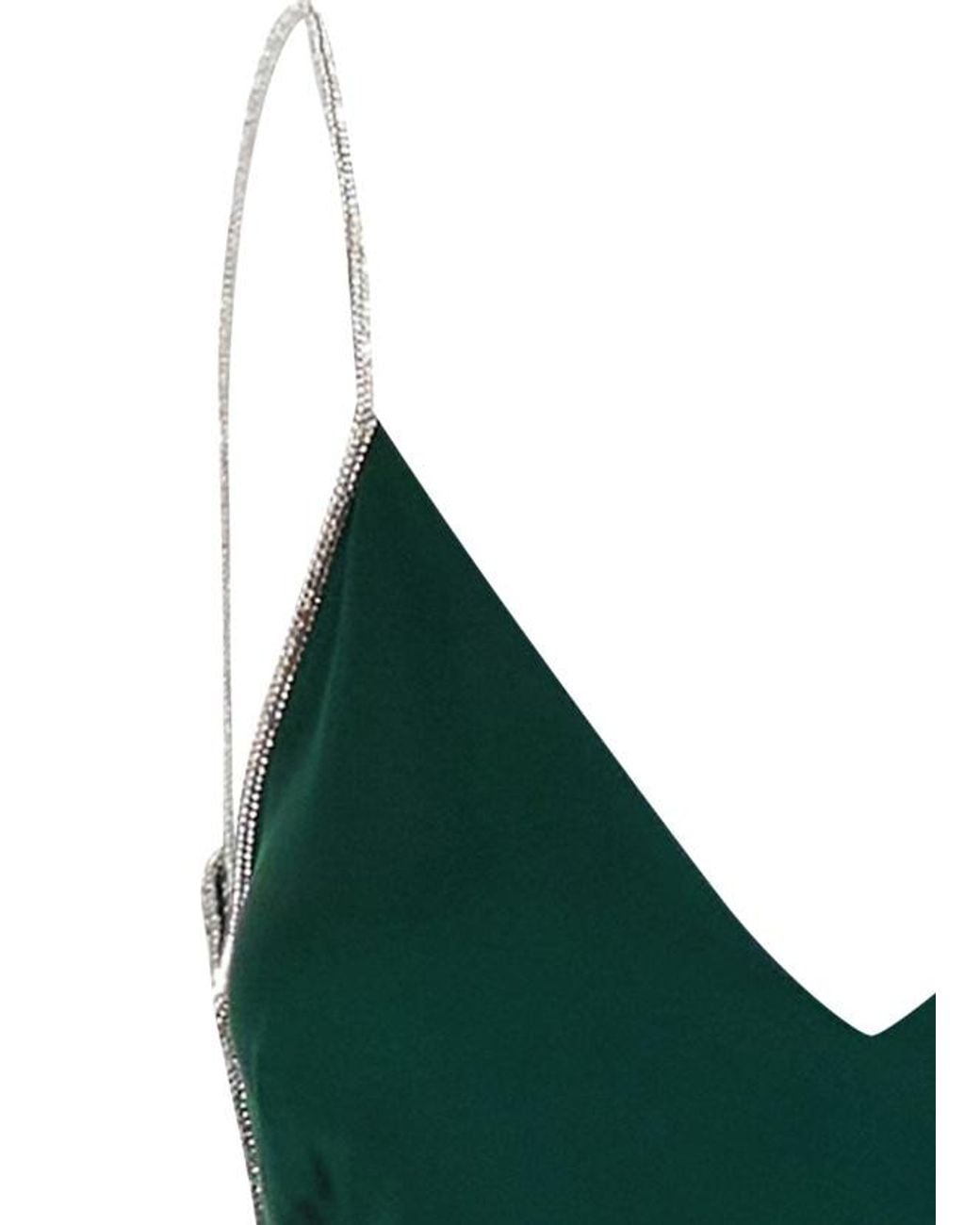 Tom Ford Green Crystal-Trim Strappy Dress