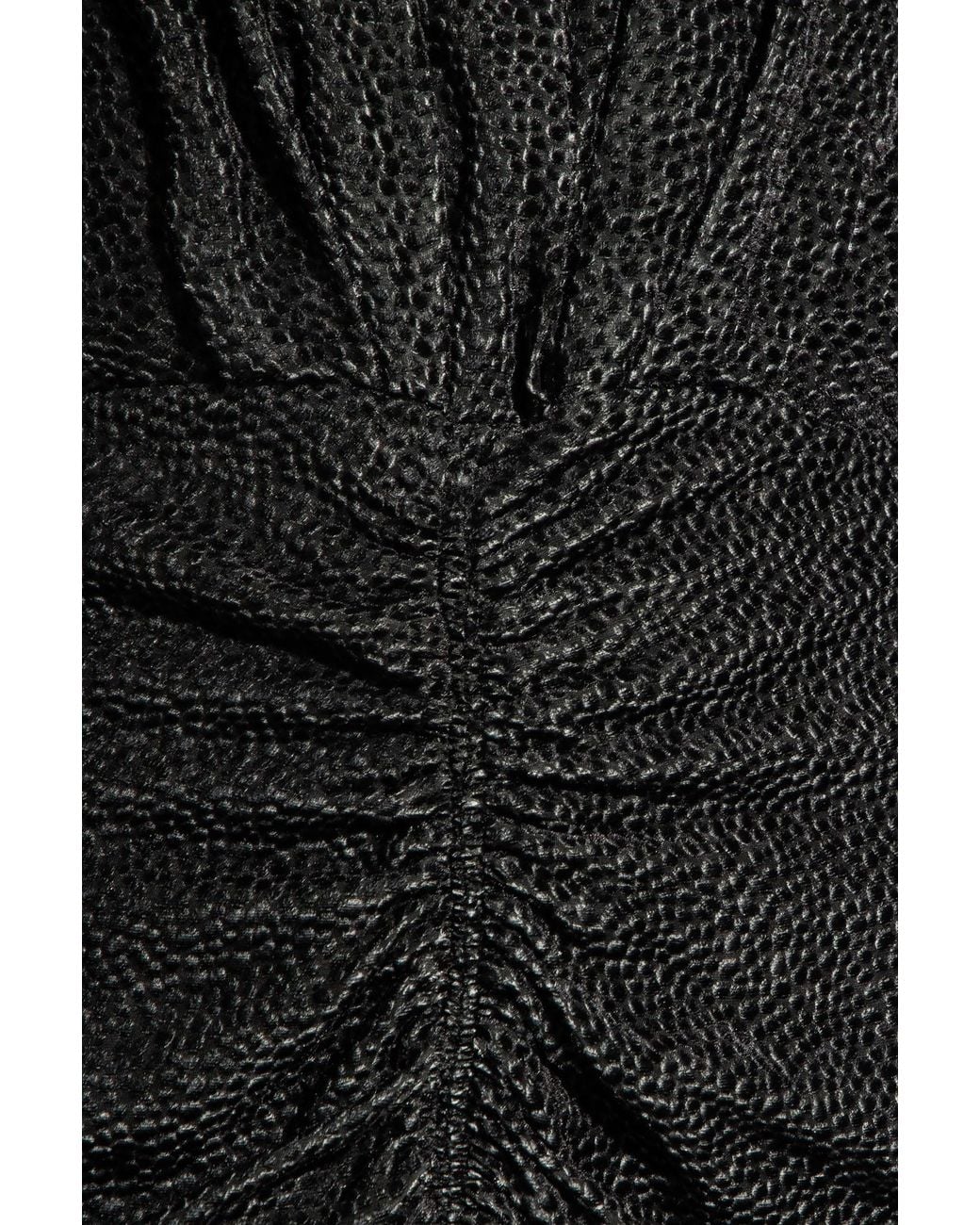 Isabel Marant Black Maray Ruched Detailed Midi Dress