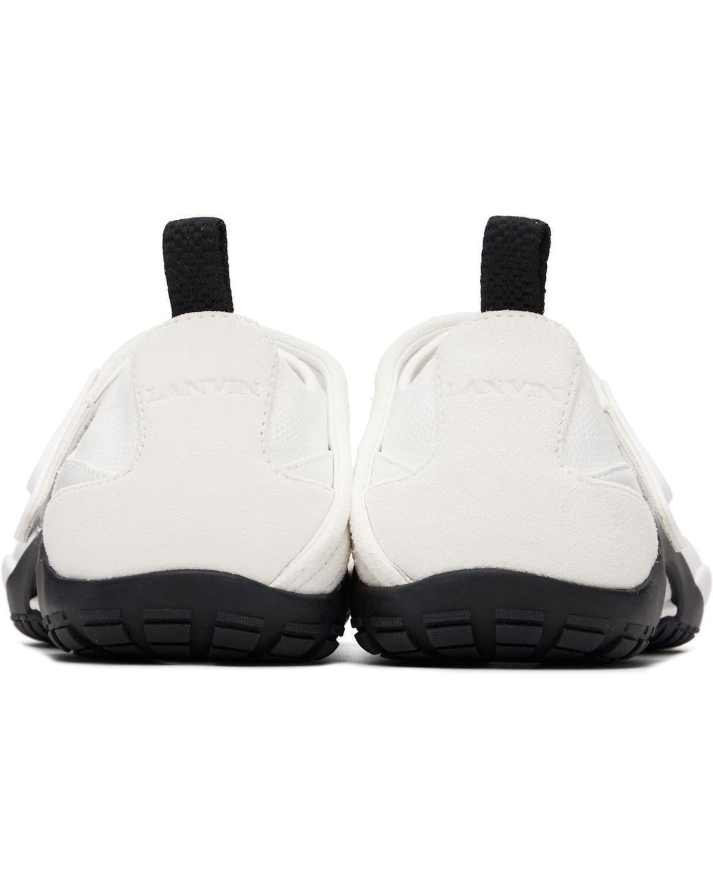 Lanvin White Lnv1 Knit & Suede Sneakers for men
