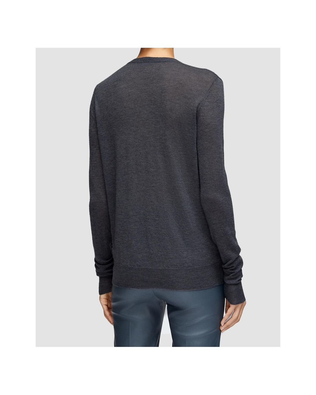 Joseph Gray V-Neck Wool Sweater