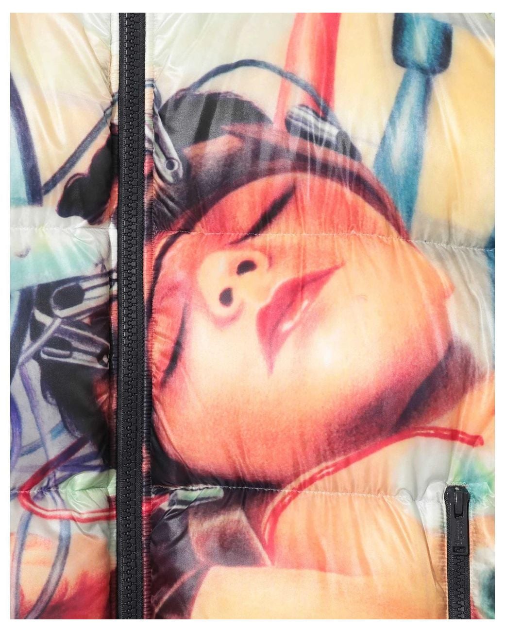 Undercover Blue Long-Sleeved Down Jacket for men