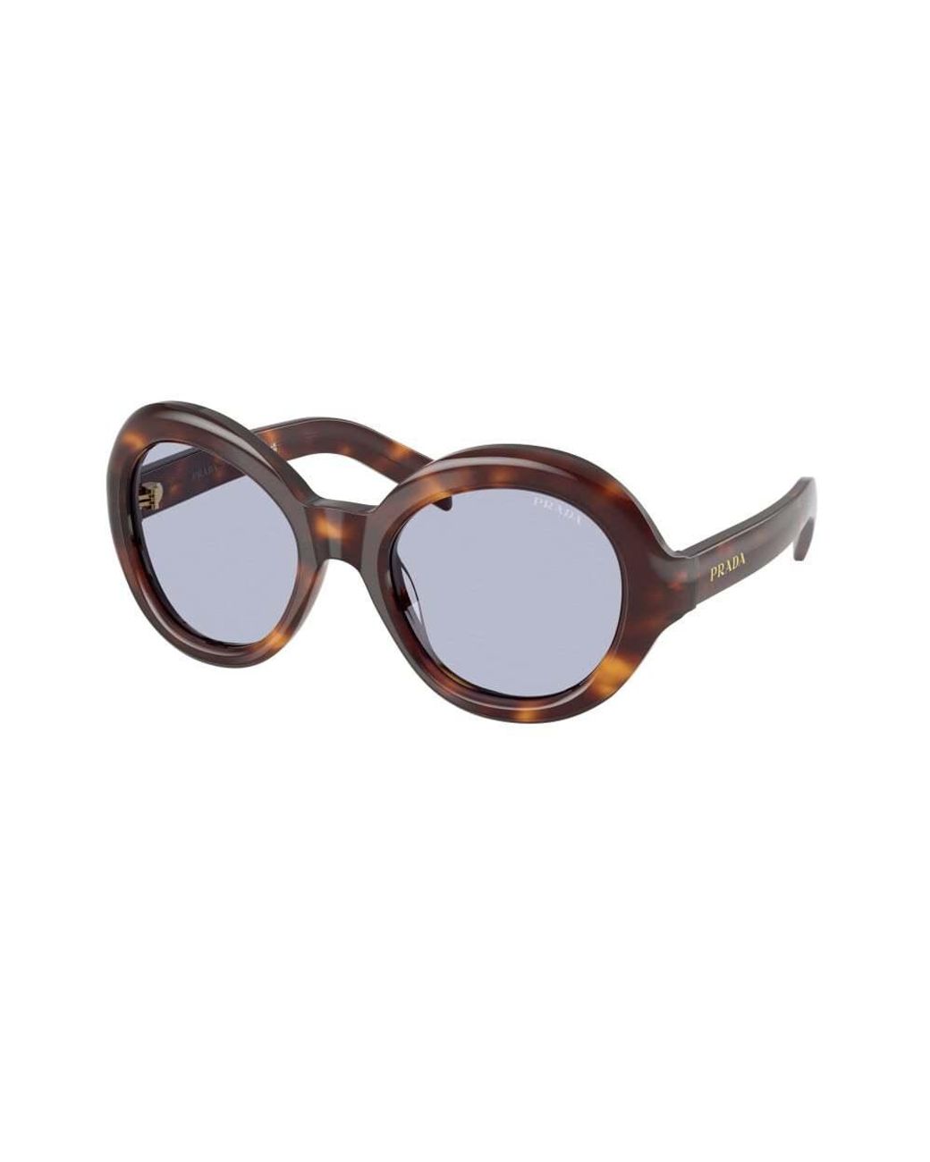 Prada White Eyewear Oversized Round Frame Sunglasses