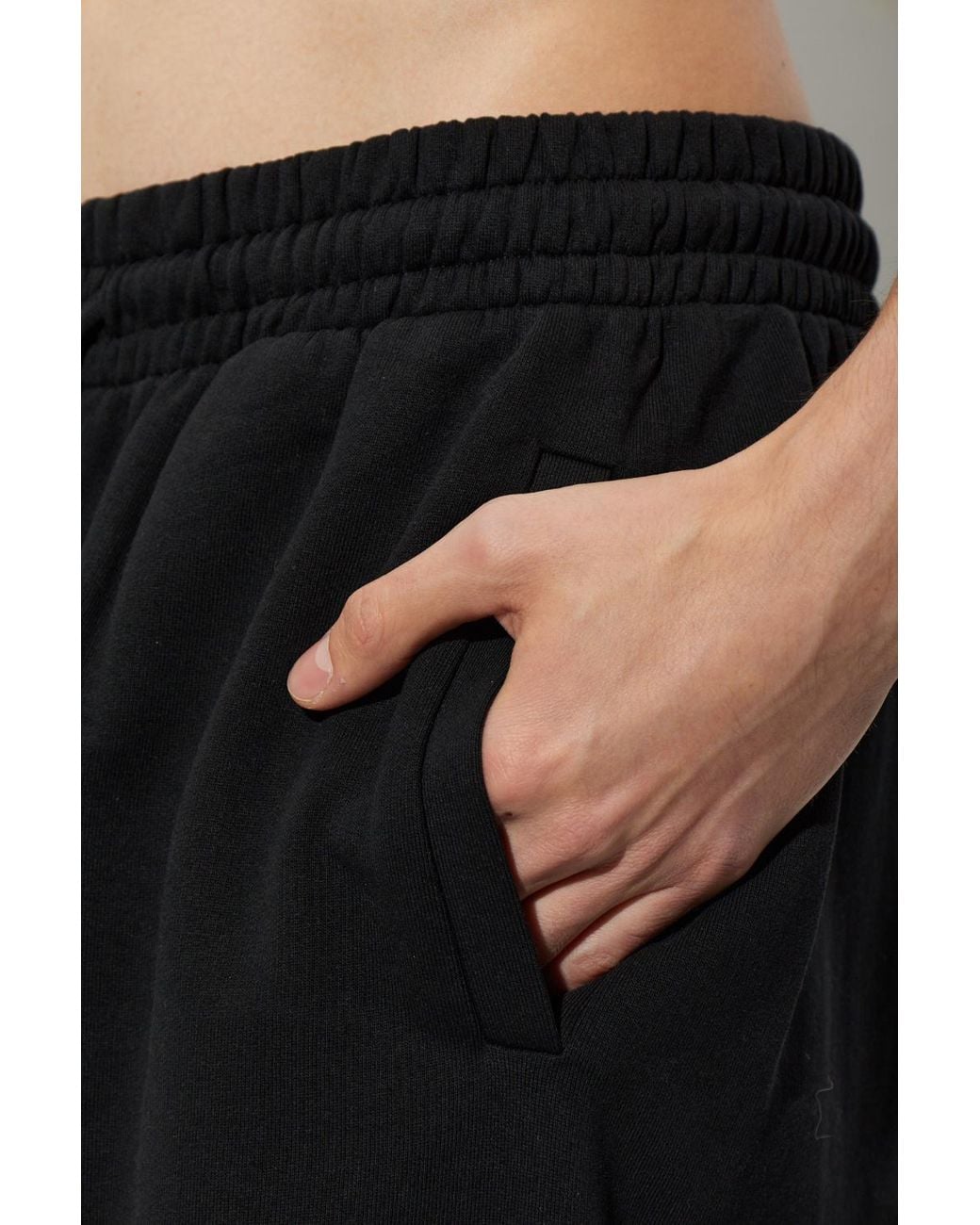 Palm Angels Black Printed Sweatpants for men