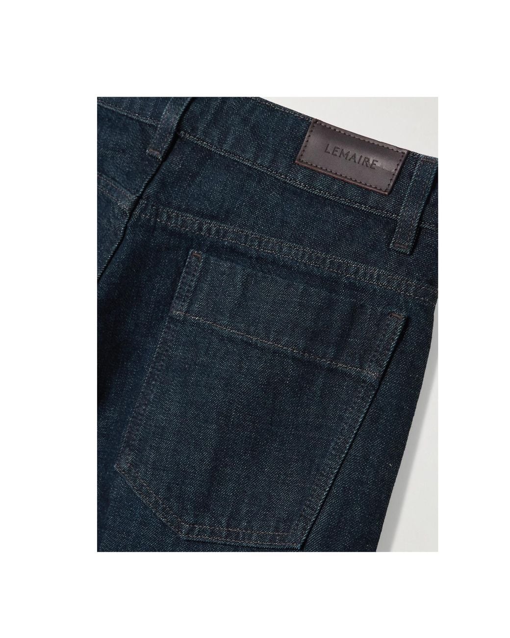 Lemaire Blue High Waisted Curved Pants