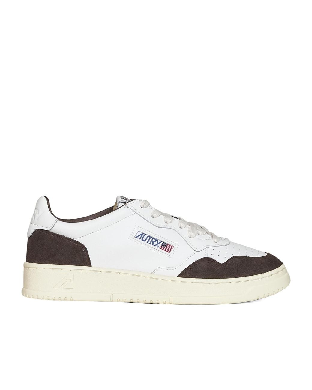 Autry White Panelled Low-Top Sneakers for men