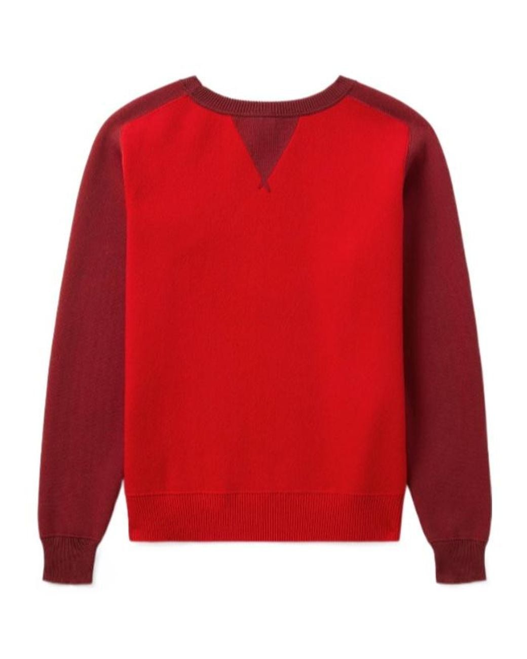 1989 STUDIO Red Contrast Crewneck Sweater for men