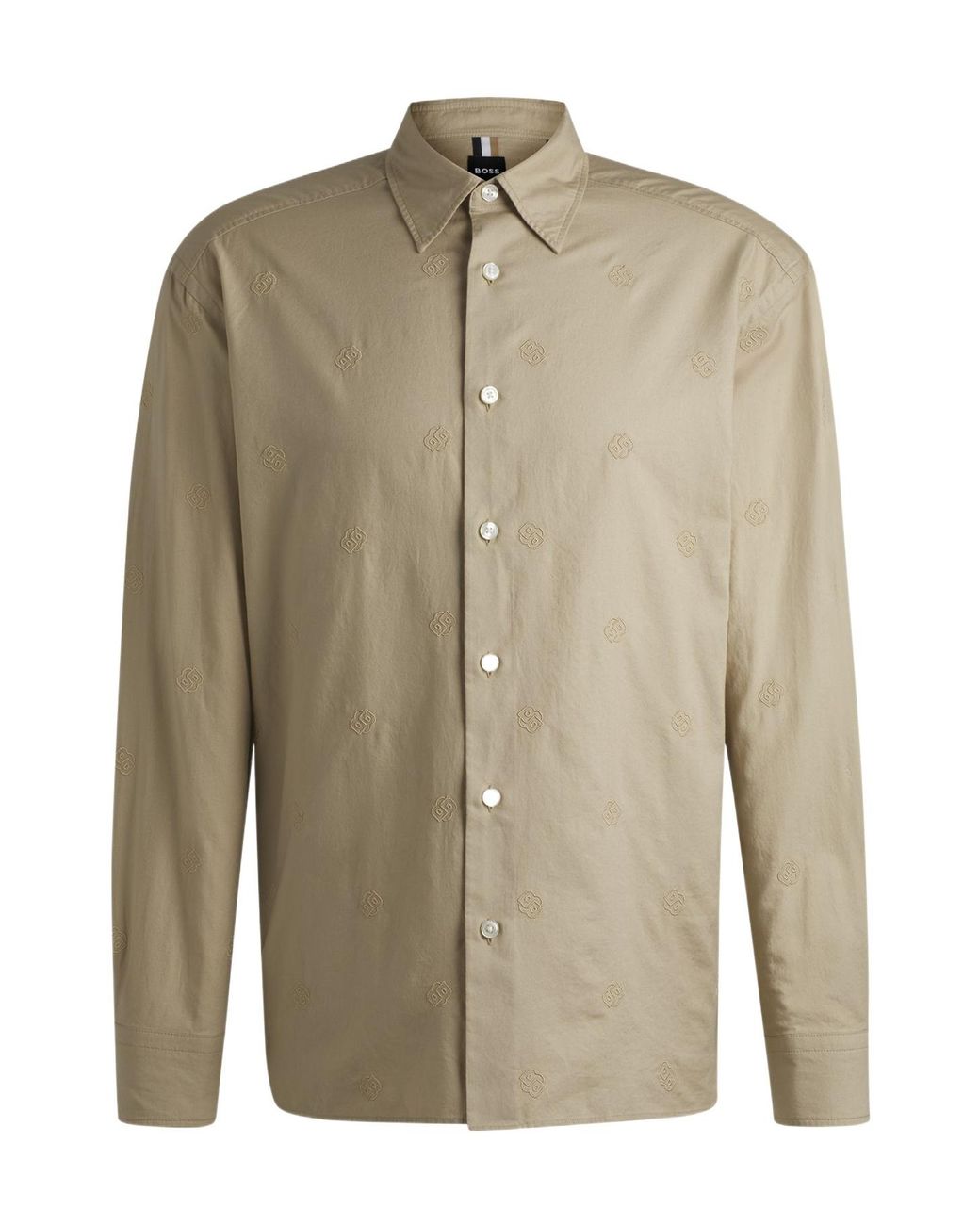 Boss Green Cotton Shirt for men