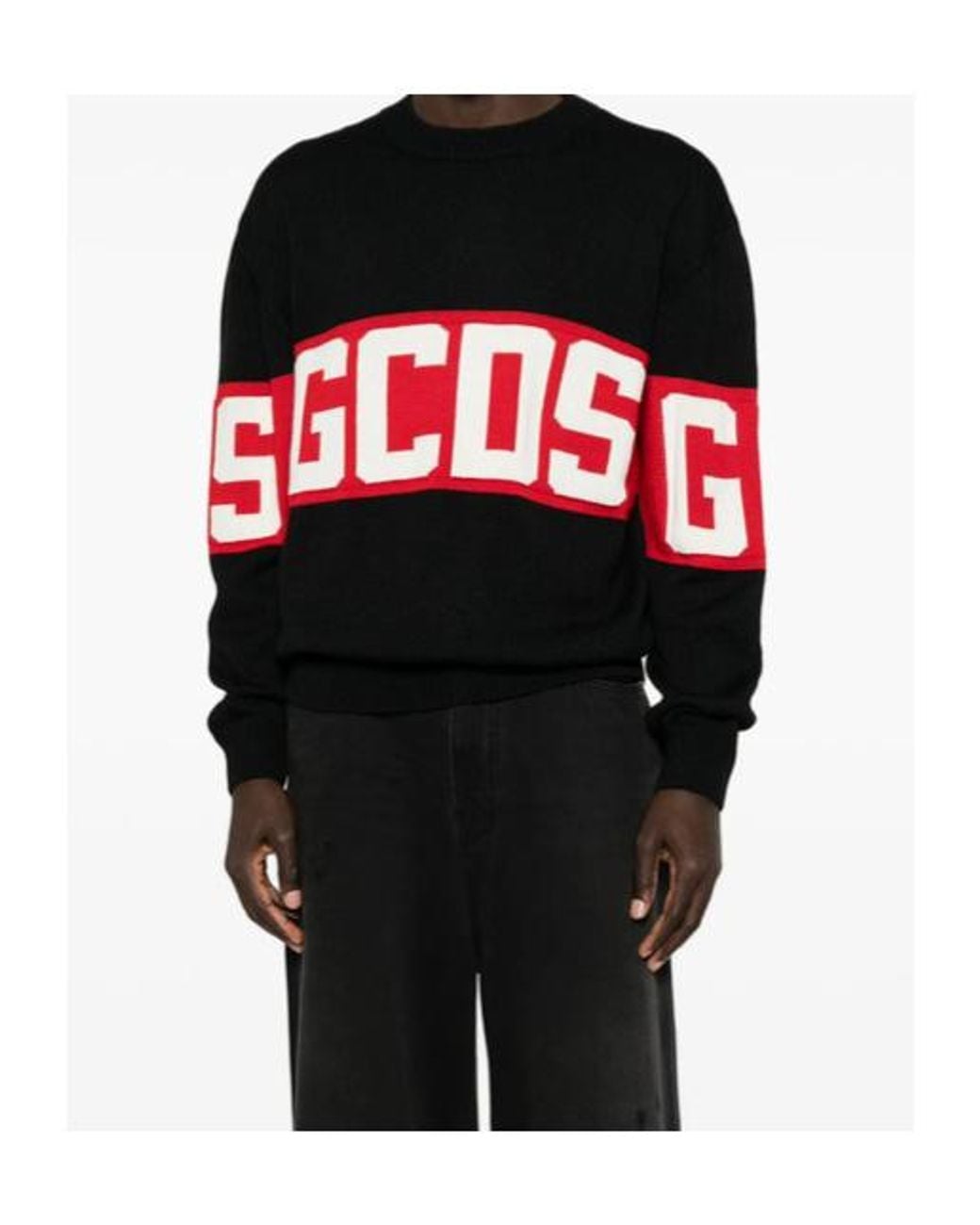 Gcds Red Crew-Neck Sweater for men