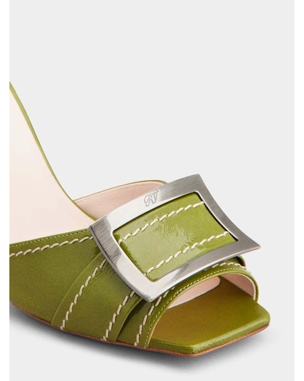 Roger Vivier Green Trompette Mules