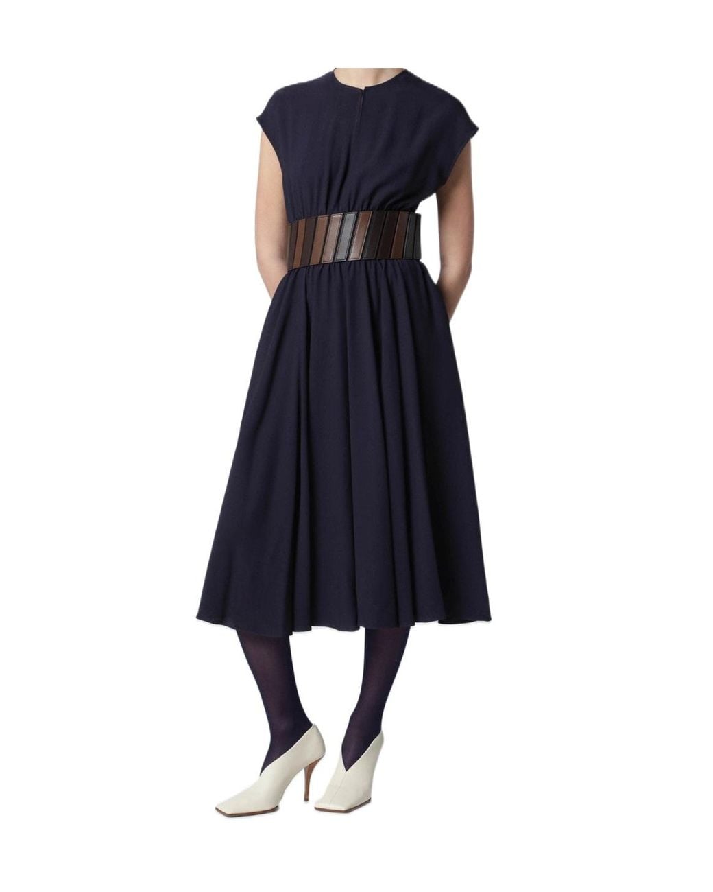 Alaïa Blue Belted Dress