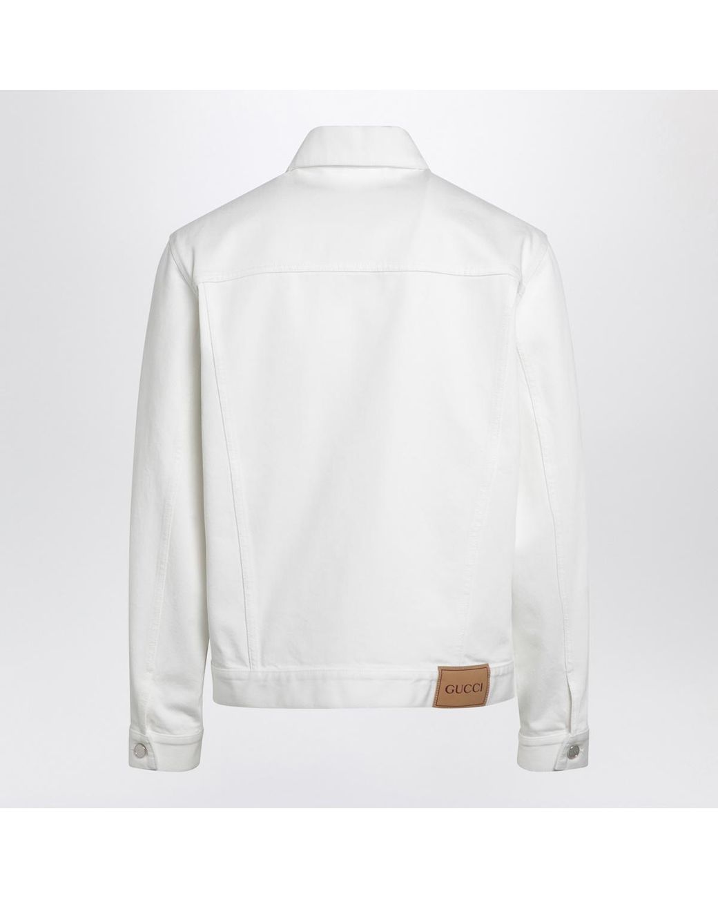 Gucci Natural Horsebit Detailed Collared Jacket for men