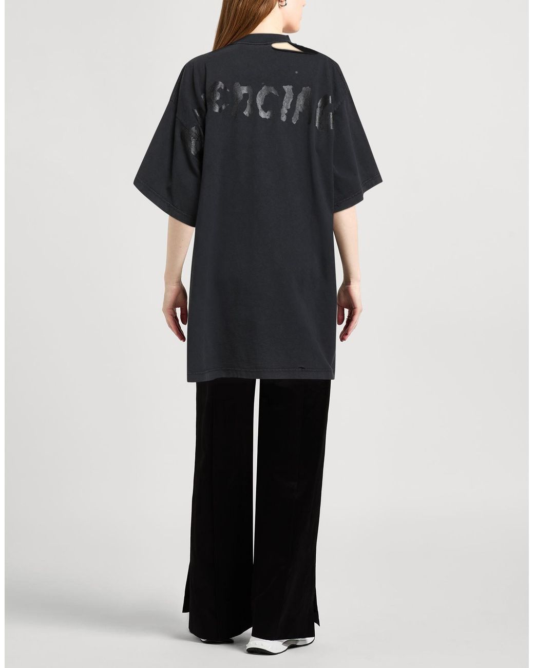 Balenciaga Black Loose Solid Color T-Shirt