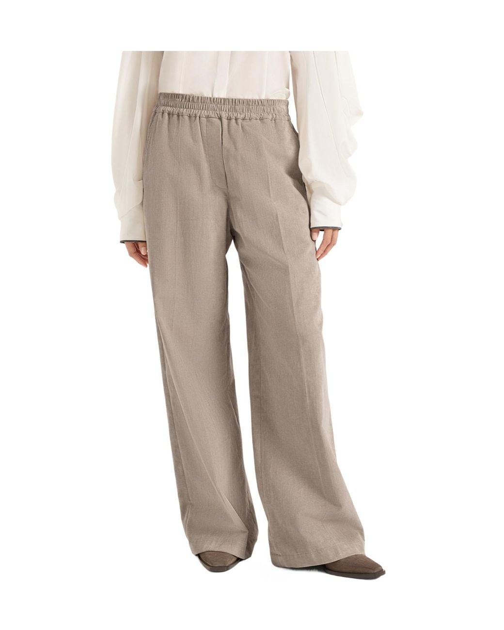 Brunello Cucinelli Natural Corduroy Trousers