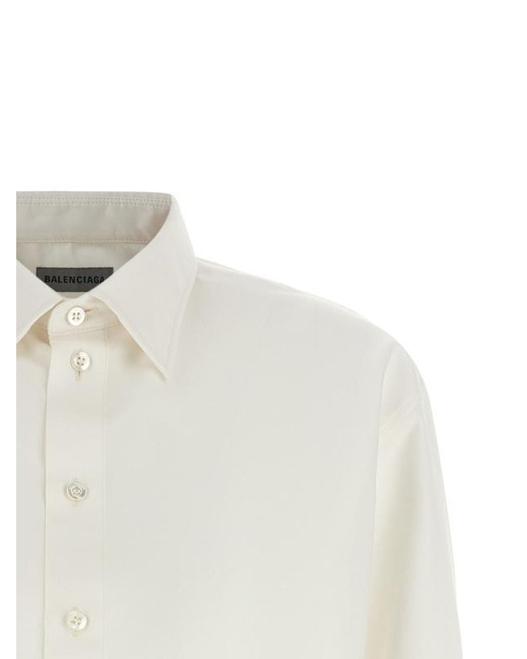 Balenciaga White Cropped Shirt