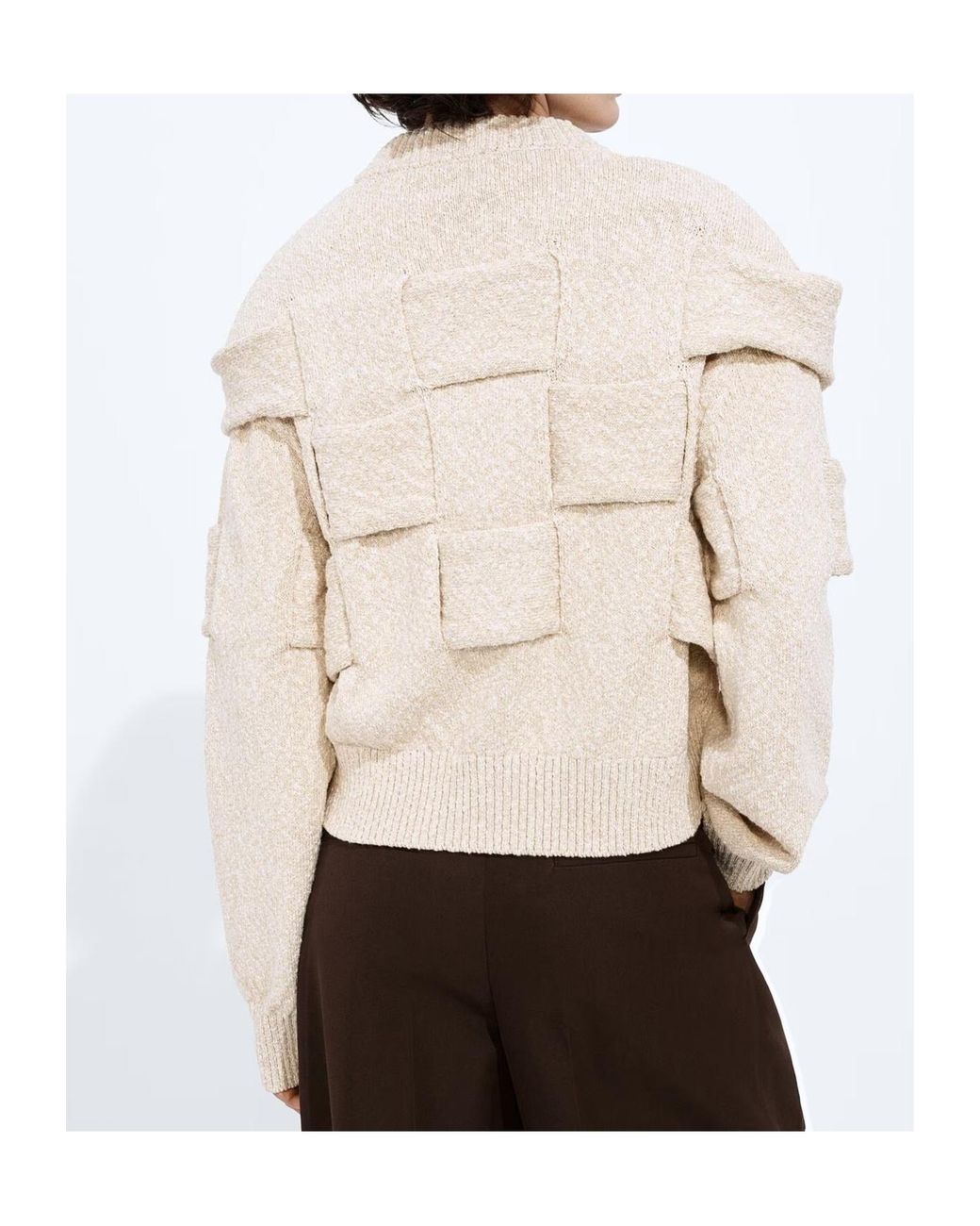 Bottega Veneta Natural Cotton Intrecciato Sweater