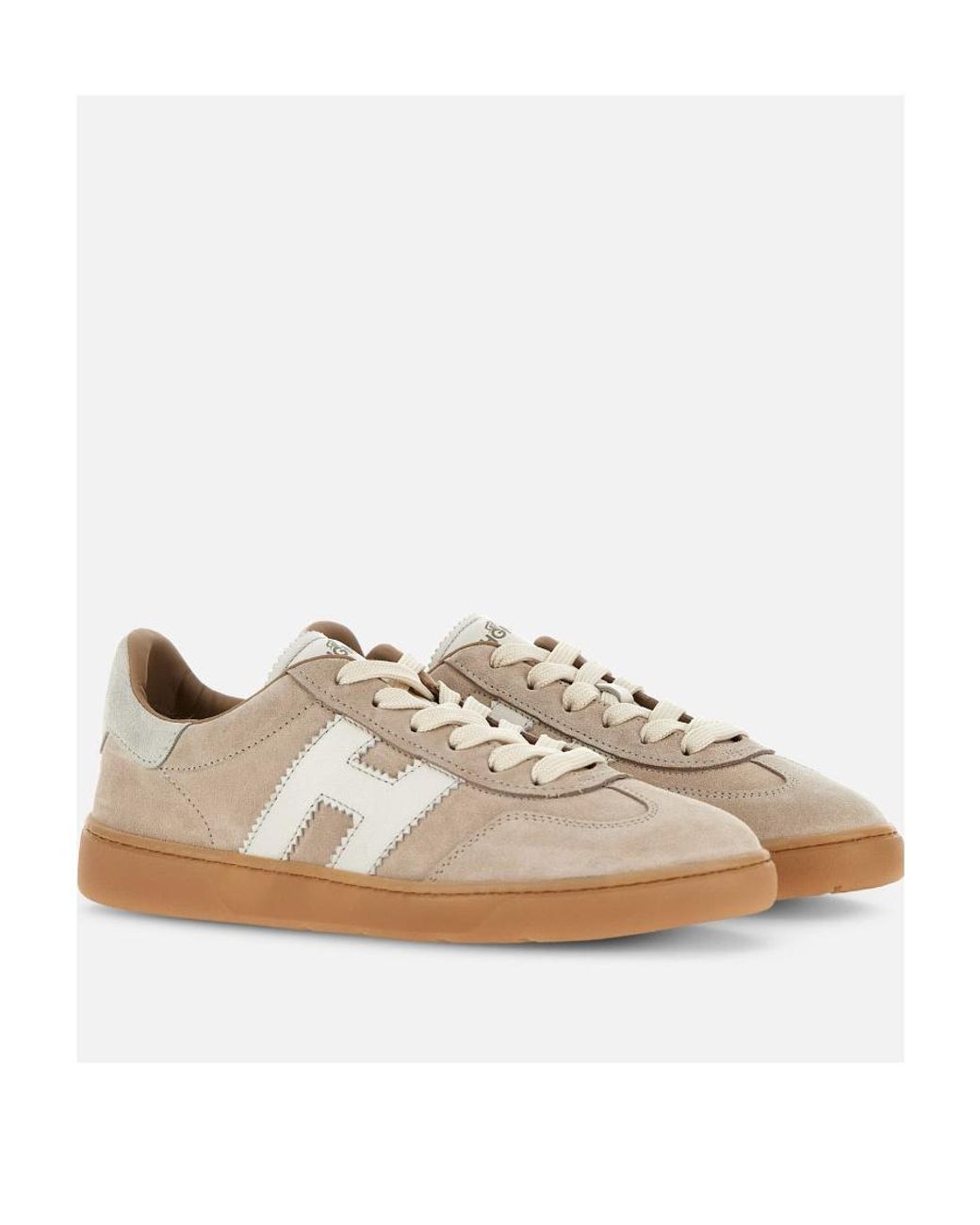 Hogan White H-Logo Low-Top Sneakers