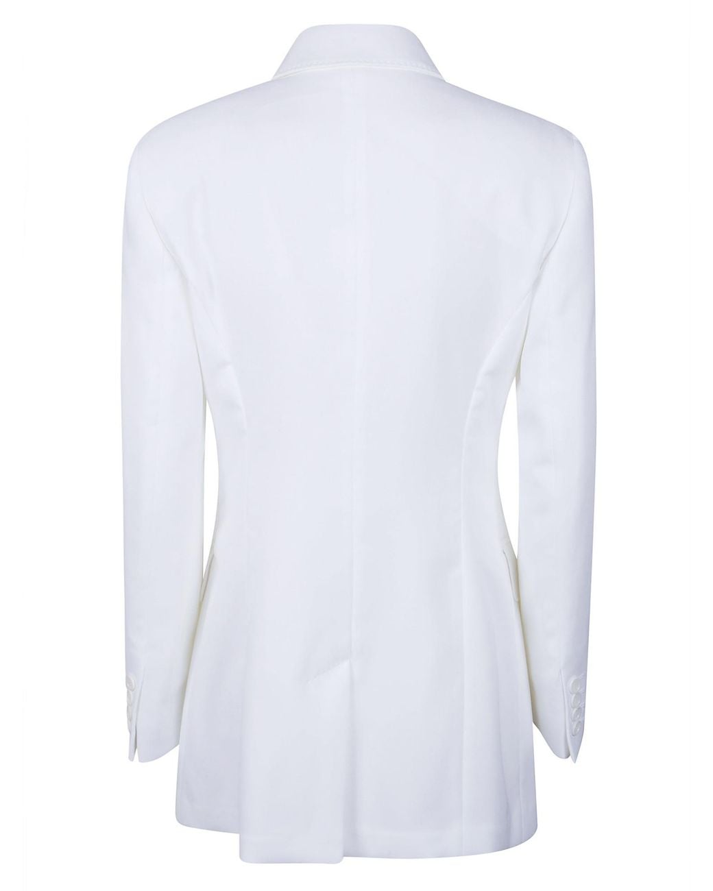 Max Mara White Mxmpagella Double-Breasted Blazer