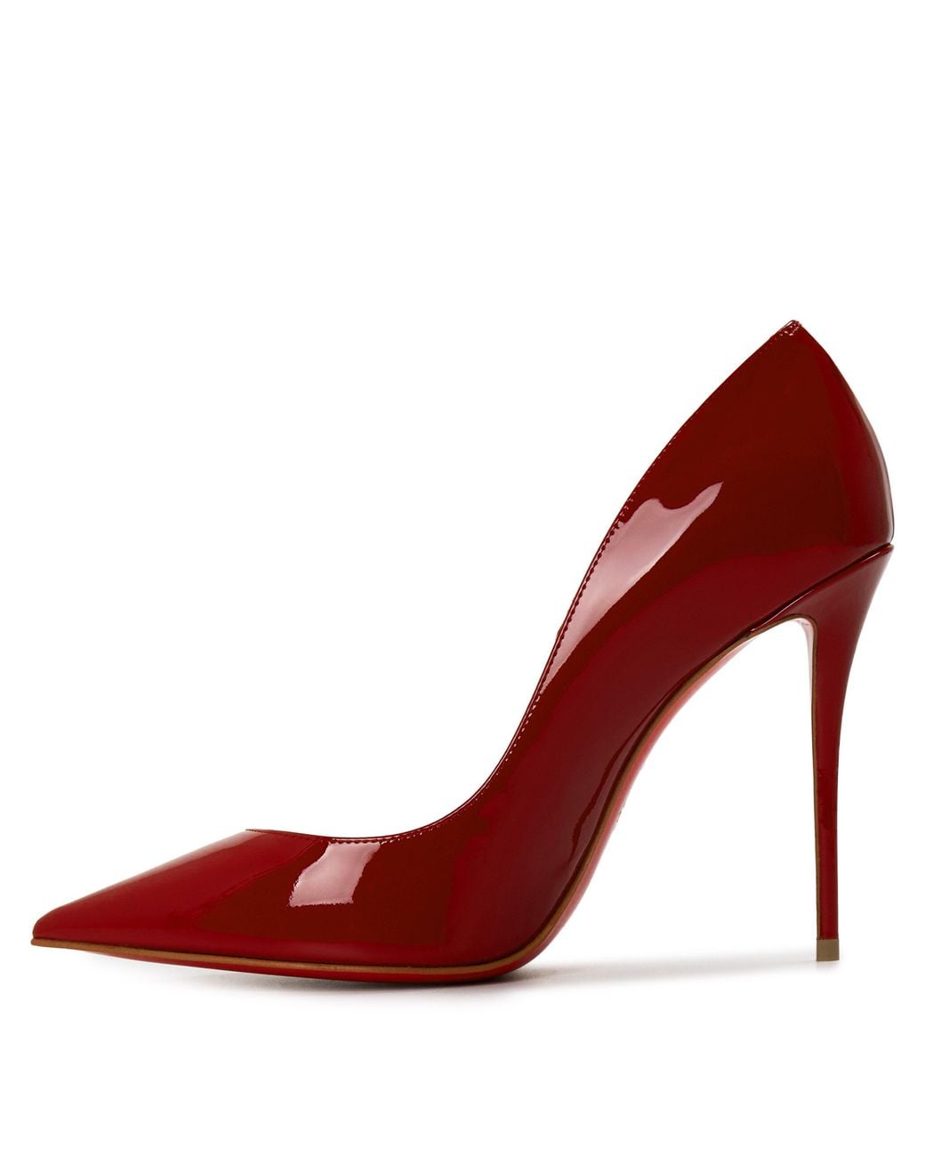 Christian Louboutin Red Pointed Toe Patent Leather Stiletto Heel Pumps