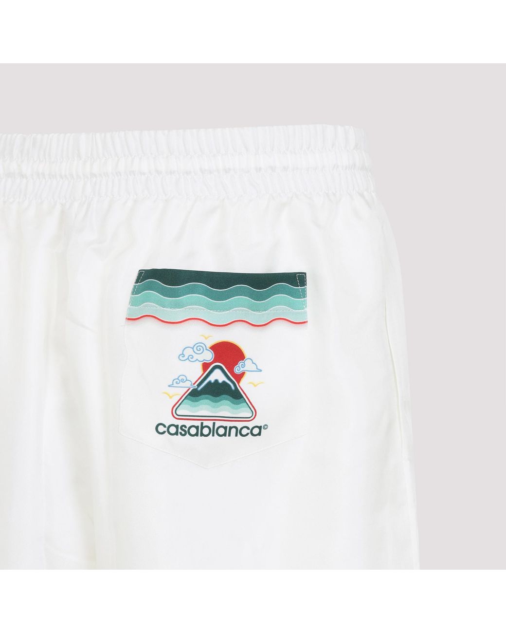 Casablanca White Drawstring Shorts for men