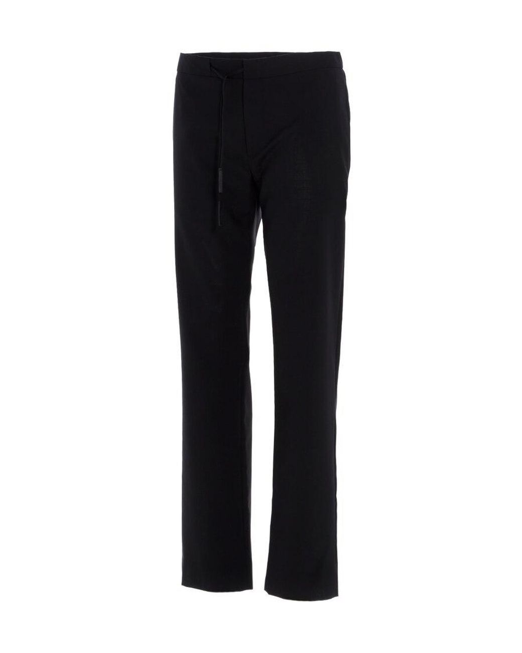 Maison Margiela Black Drawstring Tailored Trousers for men