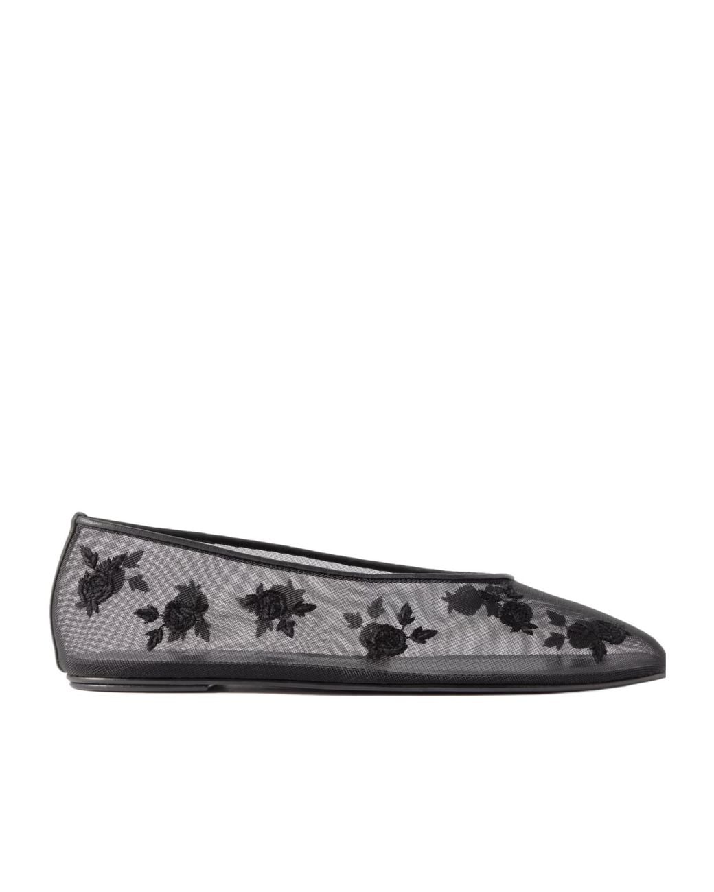 Magda Butrym Gray Mesh Ballet Flats