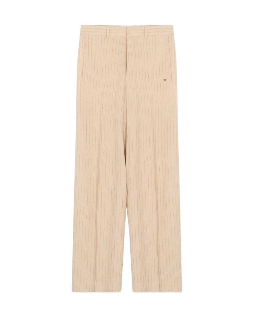Amiri Natural Pinstripe Tailored Pants for men